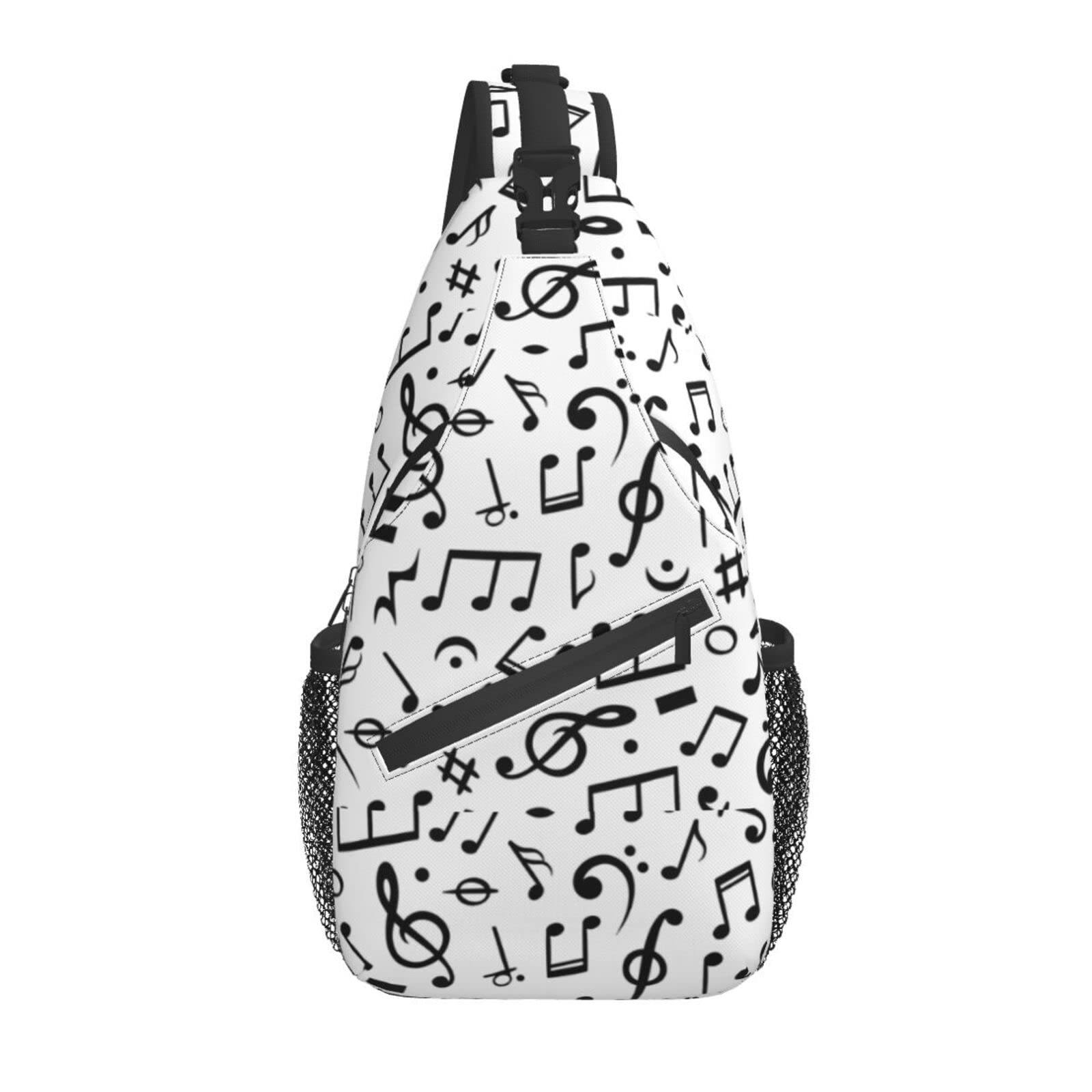Music Sling Bag Crossbody Chest Daypack - Lightweight Casual Backpack with Music Note Design for Travel, Hiking, Sports & Outdoor Activities - Perfect for Concerts, Gym & Daily Commute