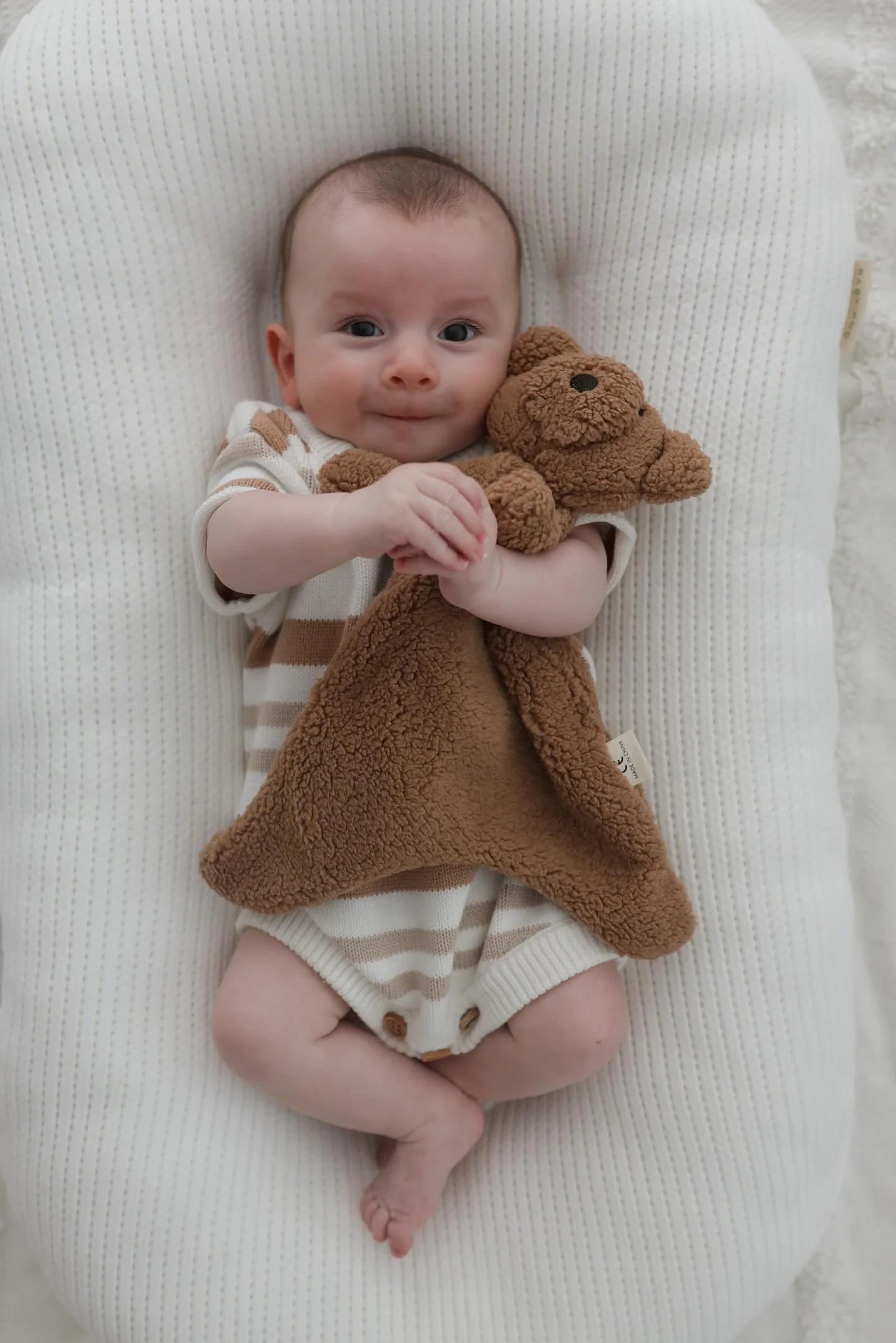 Pop Ya Tot Little Teddy Comforter Toy - Soft Brown Plush Stuffed Animal for Babies & Toddlers | Perfect for Nursery, Bedtime, and Travel Comfort