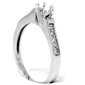 Diamond Engagement Semi Mount Ring Setting in 14K White Gold - Perfect for Proposals, Weddings & Anniversaries