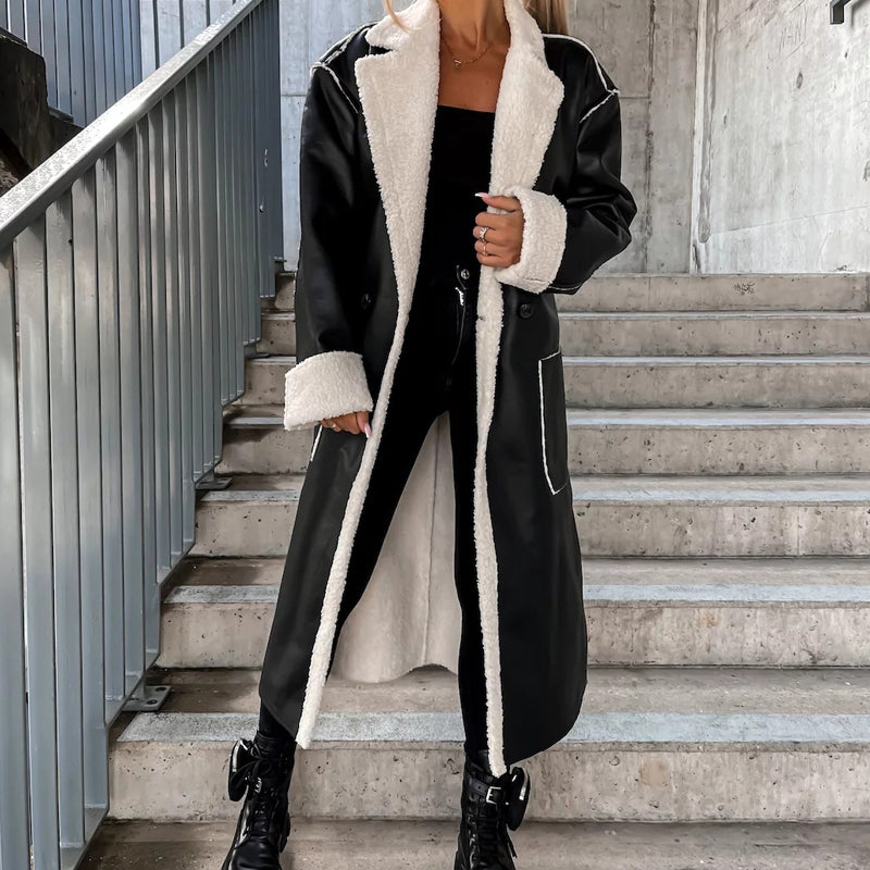 Premium Genuine Leather Jacket for Men & Women - Thickened Winter Coat with Loose Fit Fashion Style - Perfect for Outdoor Activities, Casual Wear & Cold Weather Protection