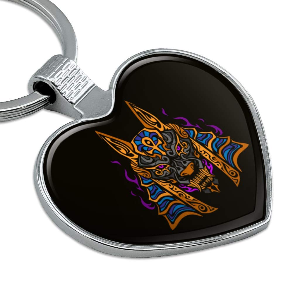 Anubis Egyptian God of Death Keychain - Vintage Jackal Head Metal Key Ring for Men & Women - Perfect for Gothic Lovers, Mythology Enthusiasts, and Unique Gift Ideas
