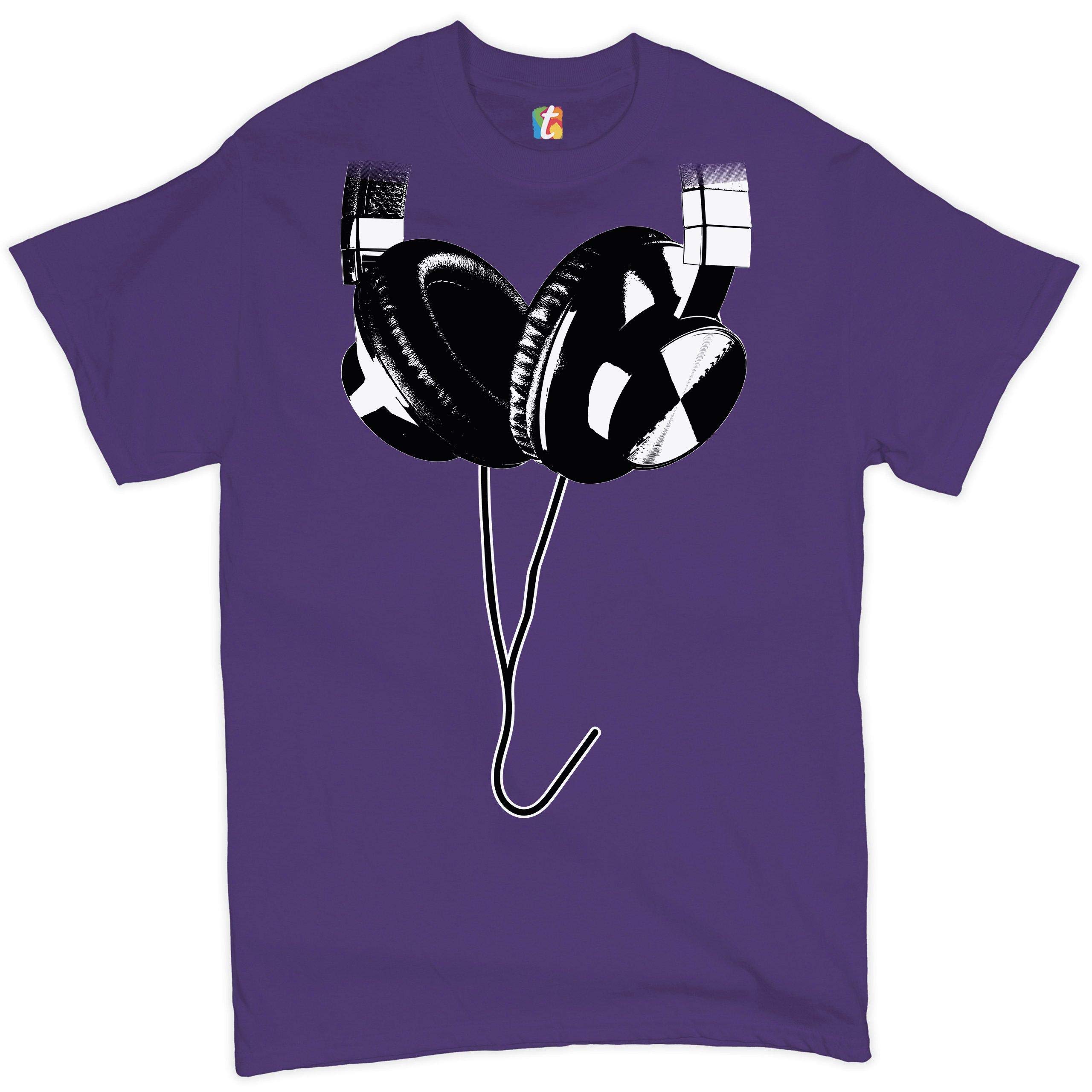 DJ Music T-Shirt with Huge Hanging Headphones Design - Cool Graphic Tee for Music Lovers, DJs & Concert Goers - Perfect for Parties, Festivals & Casual Wear