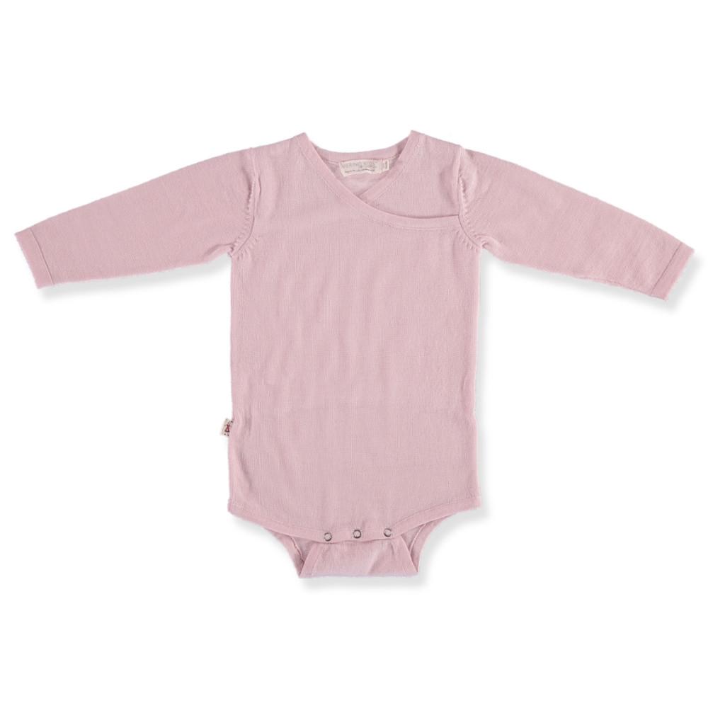 Aoraki Women's Long Sleeve Bodysuit - Soft Stretchy Pink Bodysuit for Layering, Yoga & Everyday Wear