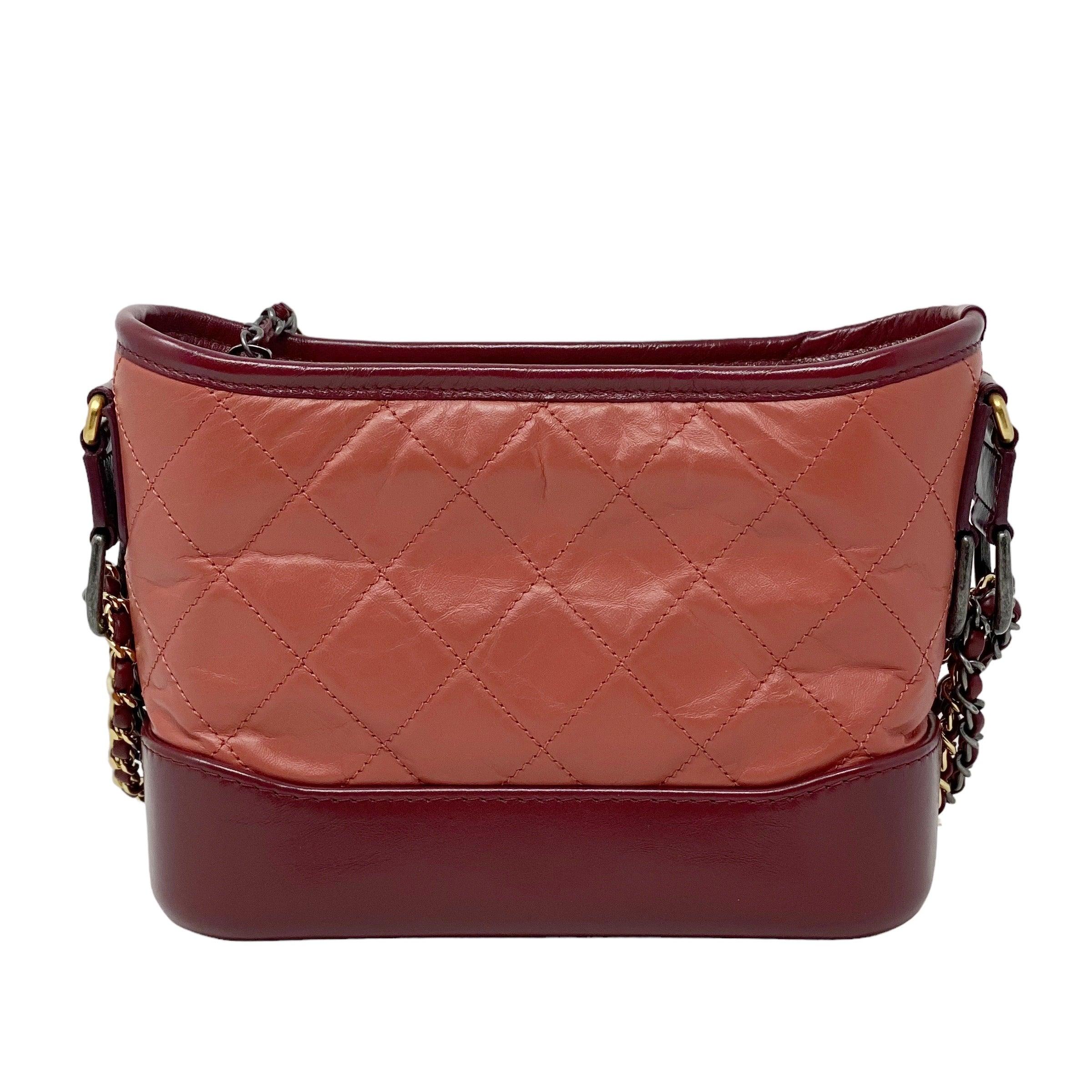 Chanel Small Gabrielle Bag in Salmon Aged Calfskin - Luxury Crossbody Purse for Women, Perfect for Date Night & Special Occasions