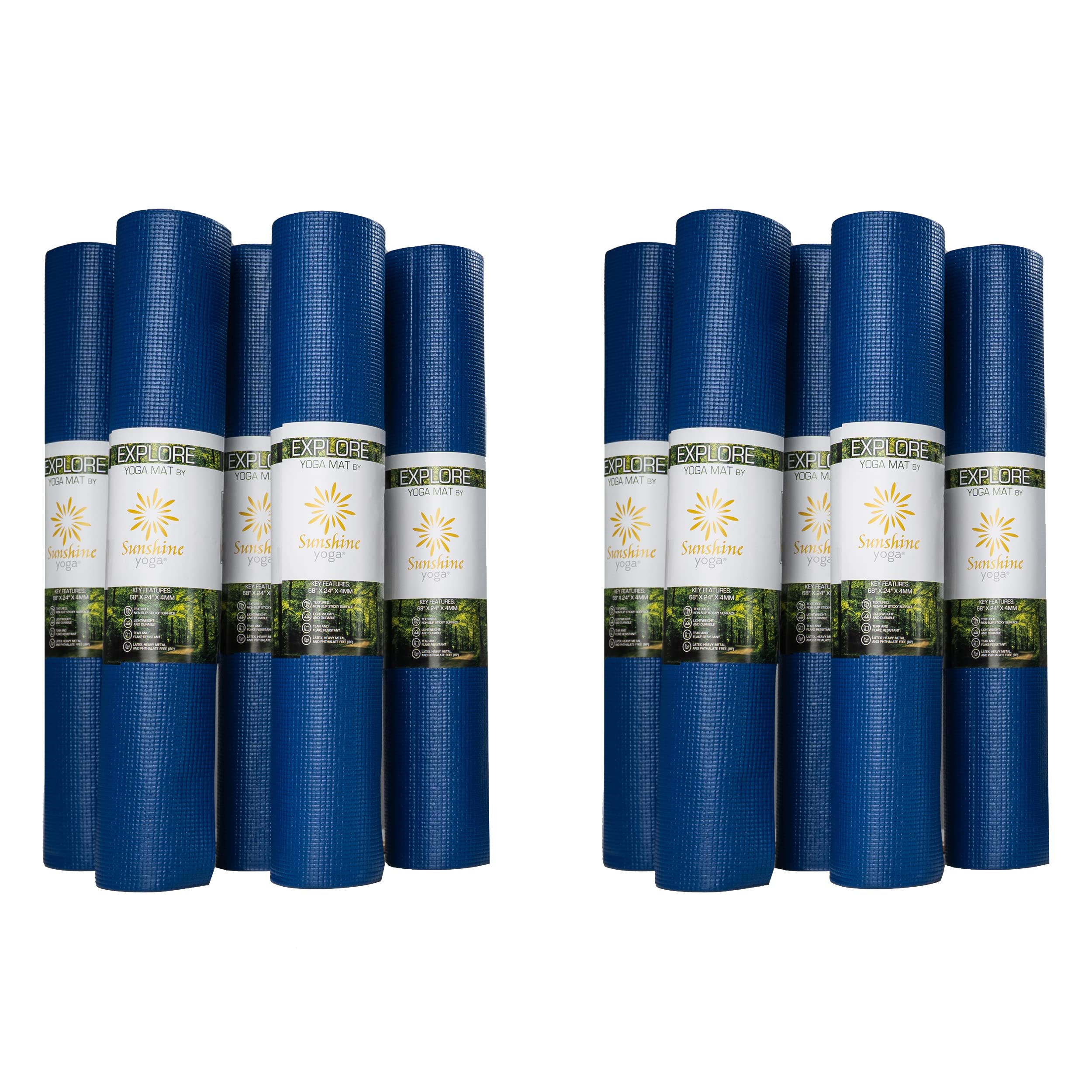 Premium 10-Pack Sunshine Yoga Mats - 68
