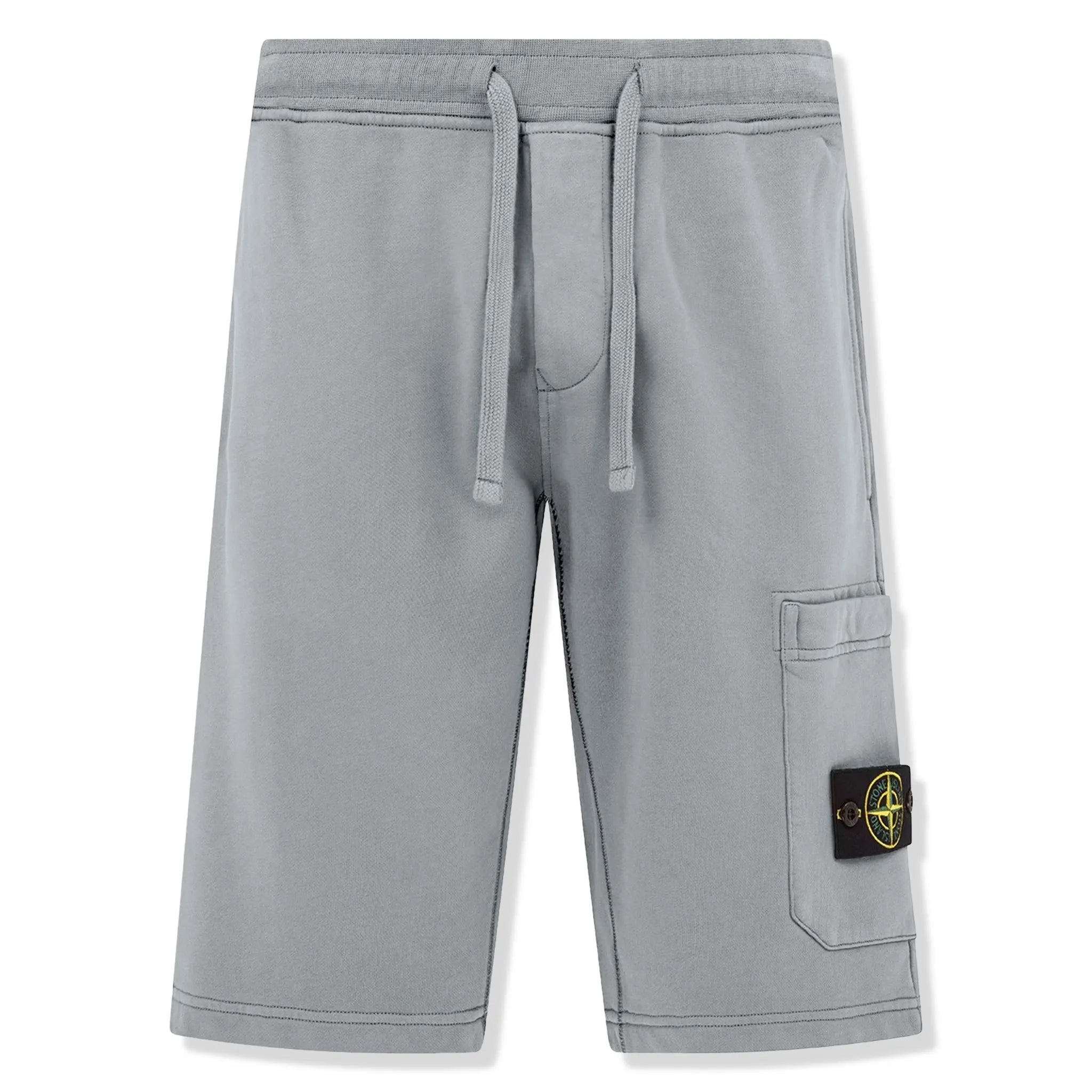 Stone Island Cargo Bermuda Shorts - Light Grey | Men's Casual Summer Shorts for Outdoor Activities & Travel