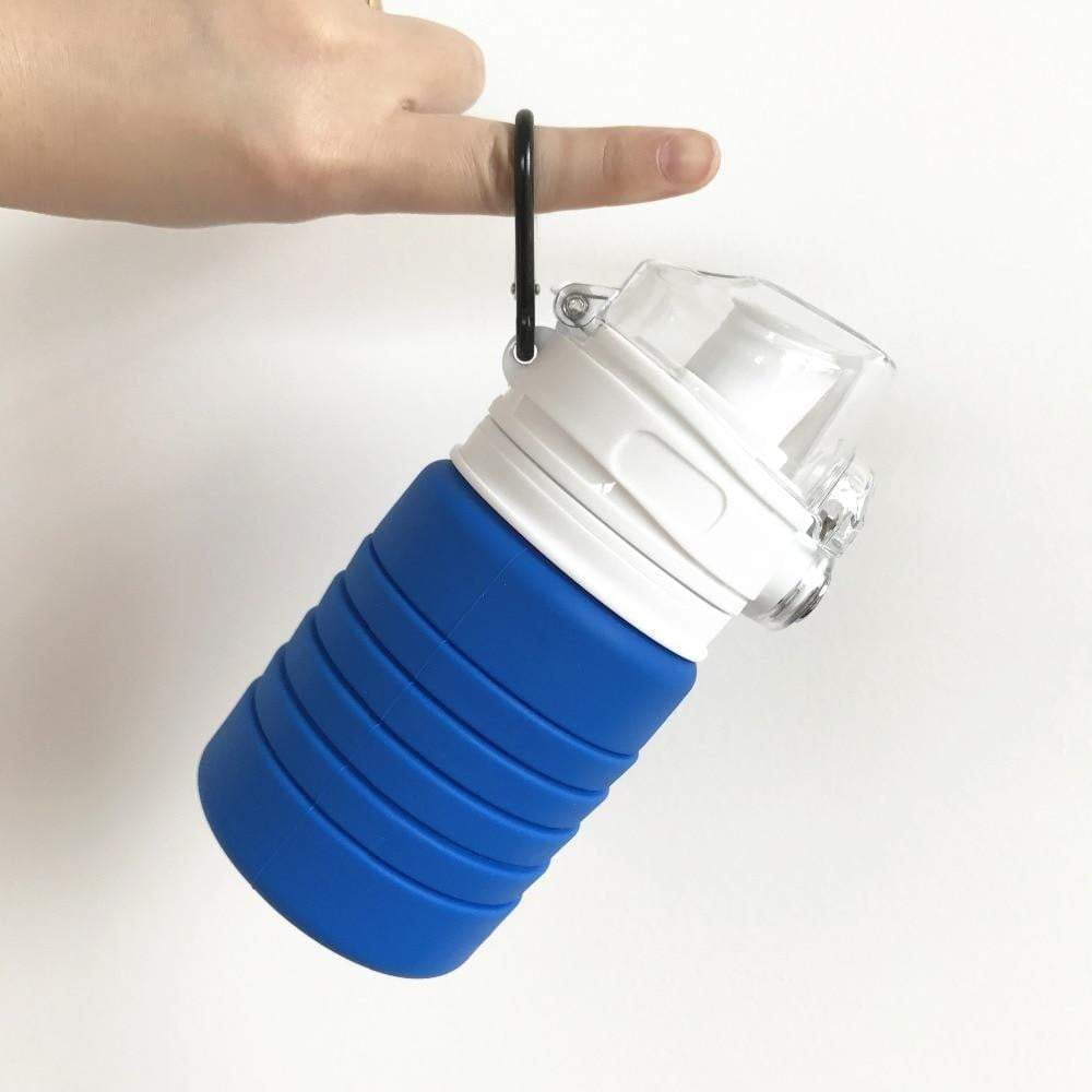 XeuLi Collapsible Silicone Water Bottle 16oz (500ml) - BPA Free, Leak Proof, Portable Travel & Gym Water Bottle for Hiking, Camping, Workout & Outdoor Activities