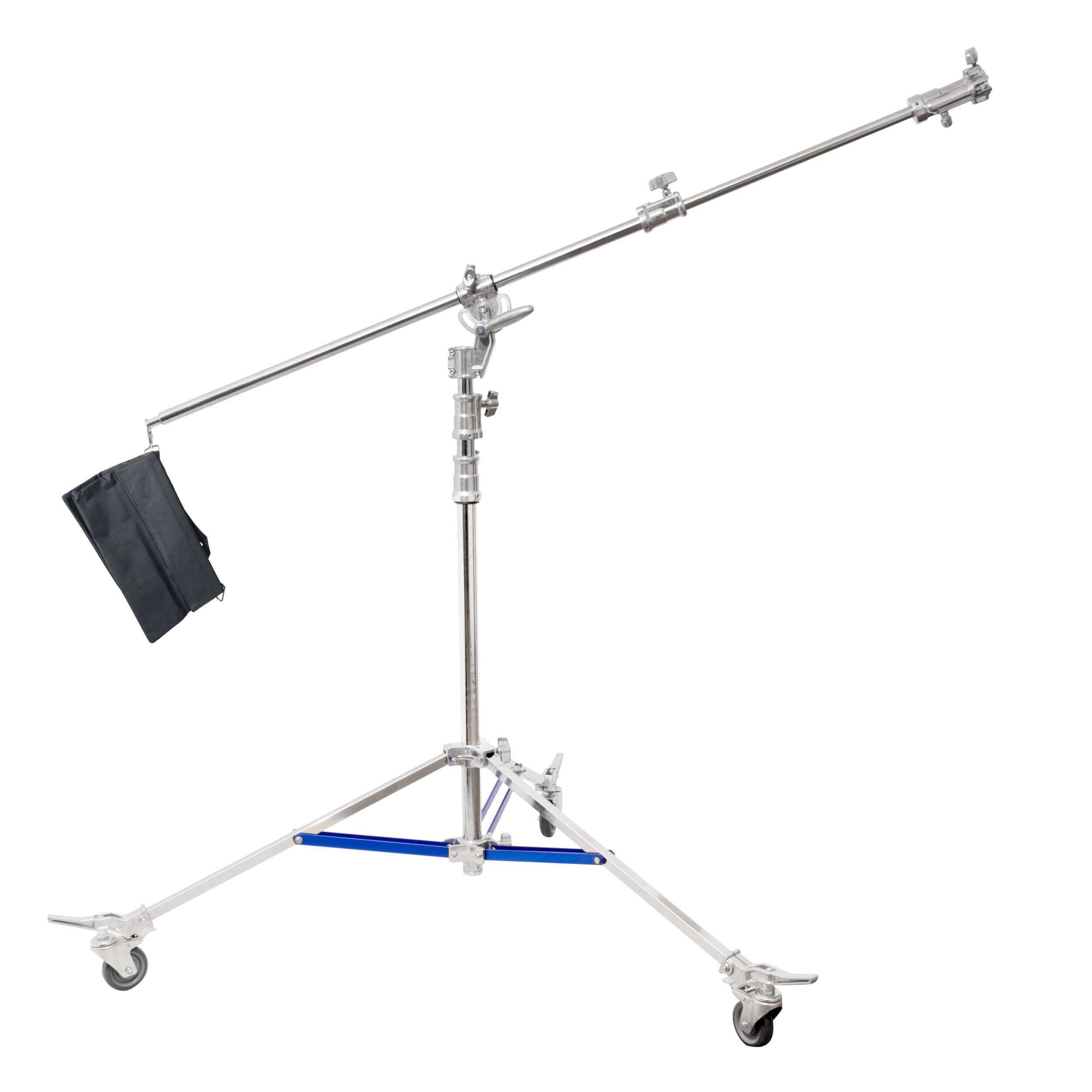 PIXAPRO® 555cm Heavy Duty Wheeled Junior Boom Stand CBS 1914 - Professional Photography & Video Lighting Stand for Studio, Outdoor Shooting, and Content Creation