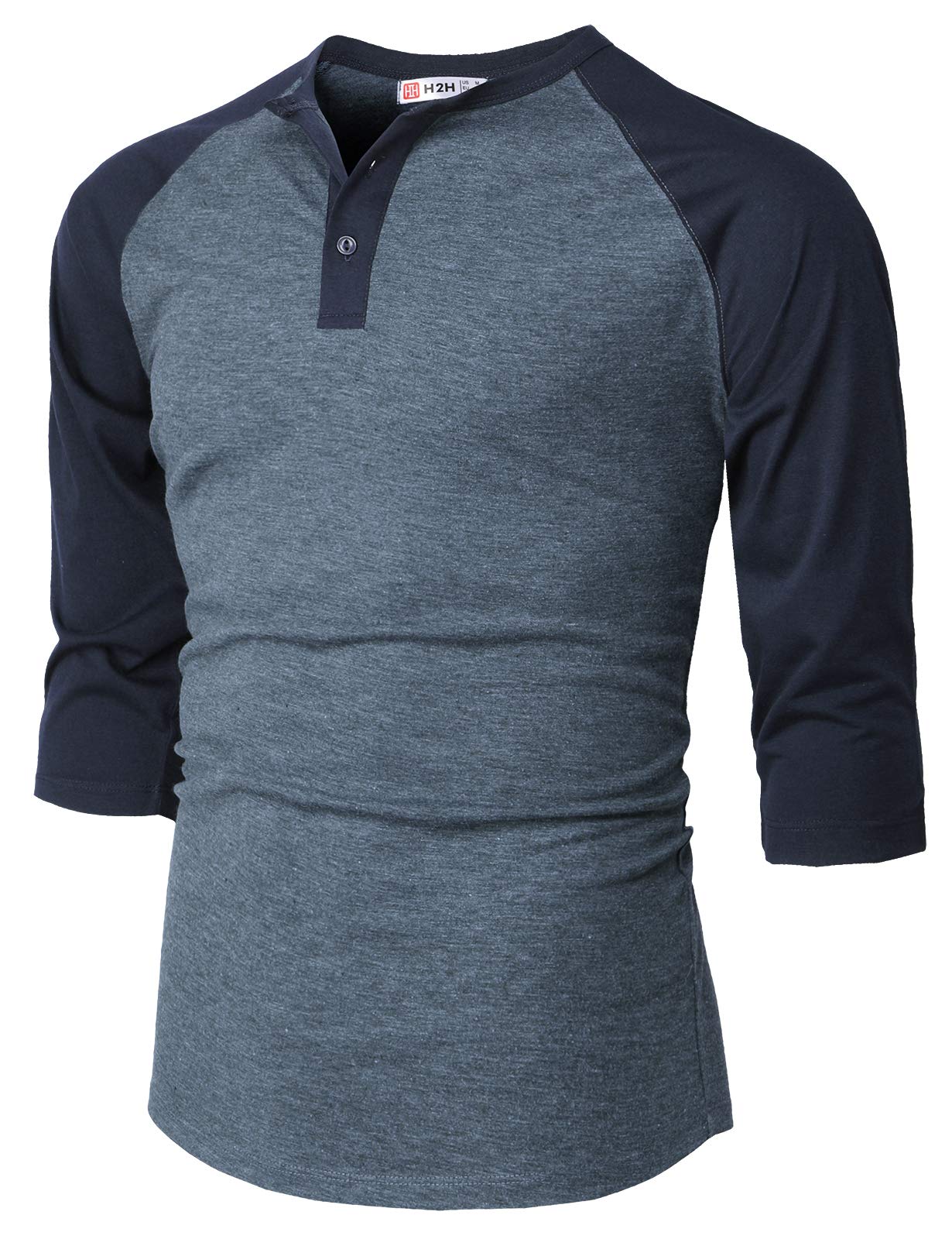 Men's Slim Fit Henley T-Shirts - Casual Raglan Baseball Jersey Tee with Long & 3/4 Sleeve Options | Perfect for Everyday Wear, Gym, and Outdoor Activities