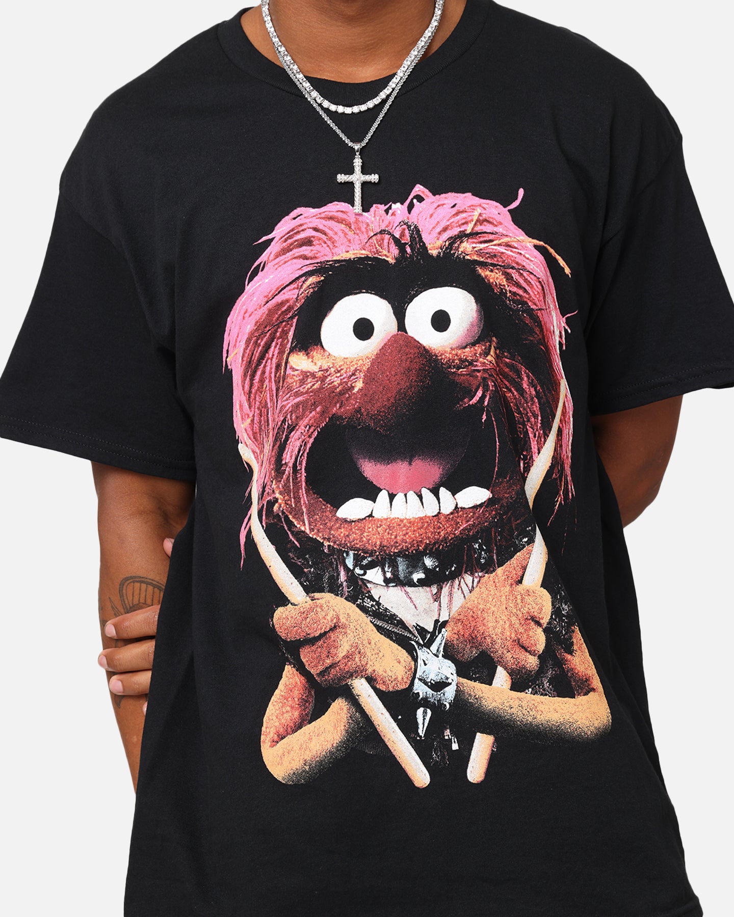 Vintage Disney The Muppets Animal Graphic T-Shirt - Black Cotton Tee for Men & Women - Perfect for Casual Wear, Costume Parties & Disney Fan Gifts