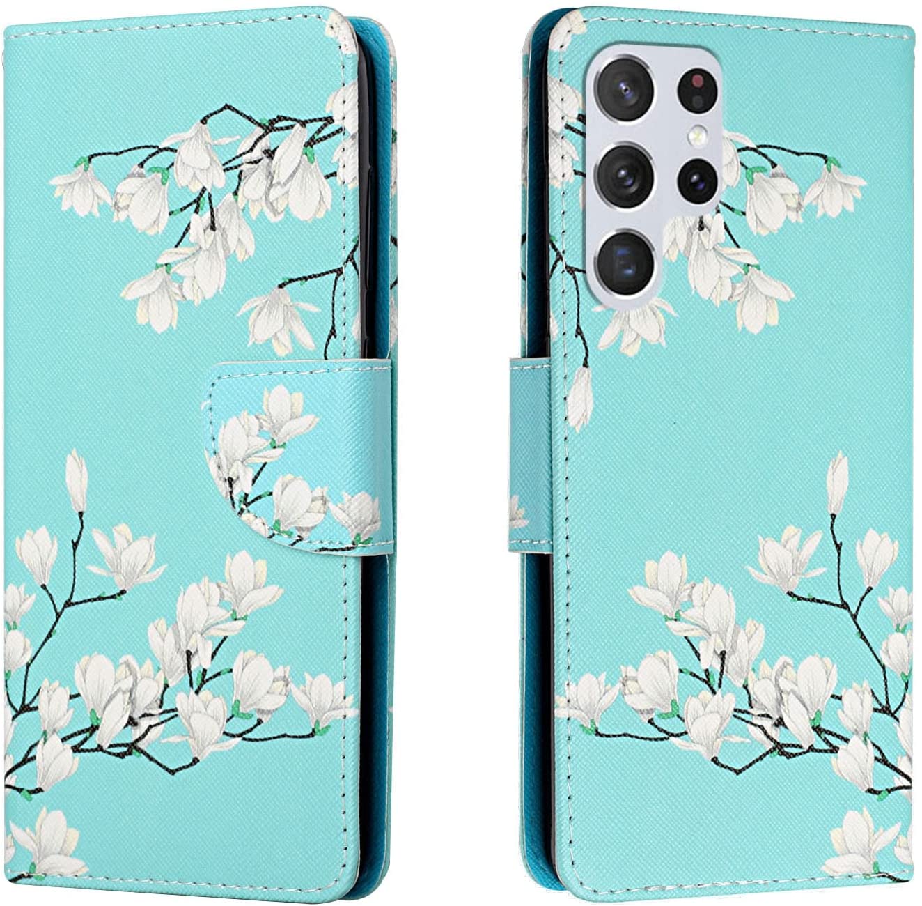 Samsung Galaxy S22 Ultra Wallet Case with Credit Card Slot - Premium Leather Magnetic Cover for Shockproof Protection | Perfect for Travel, Work & Everyday Use
