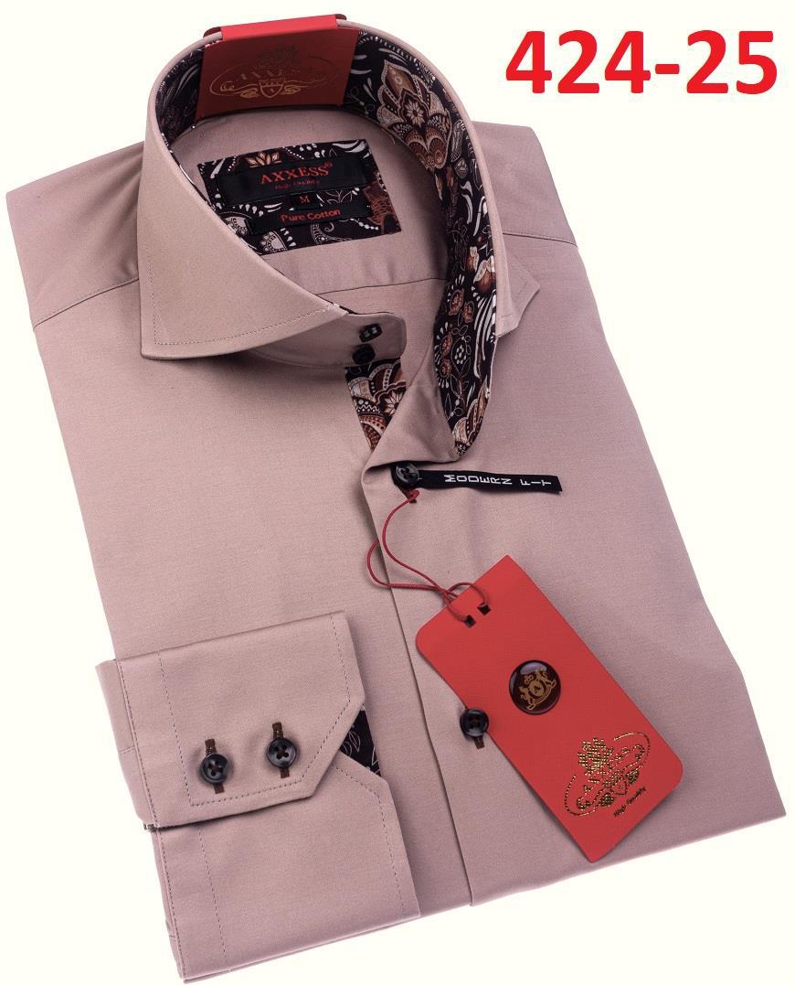 Axxess Modern Fit Shirt 424 25 | Premium Comfort Dress Shirt for Men | Business Casual & Office Wear