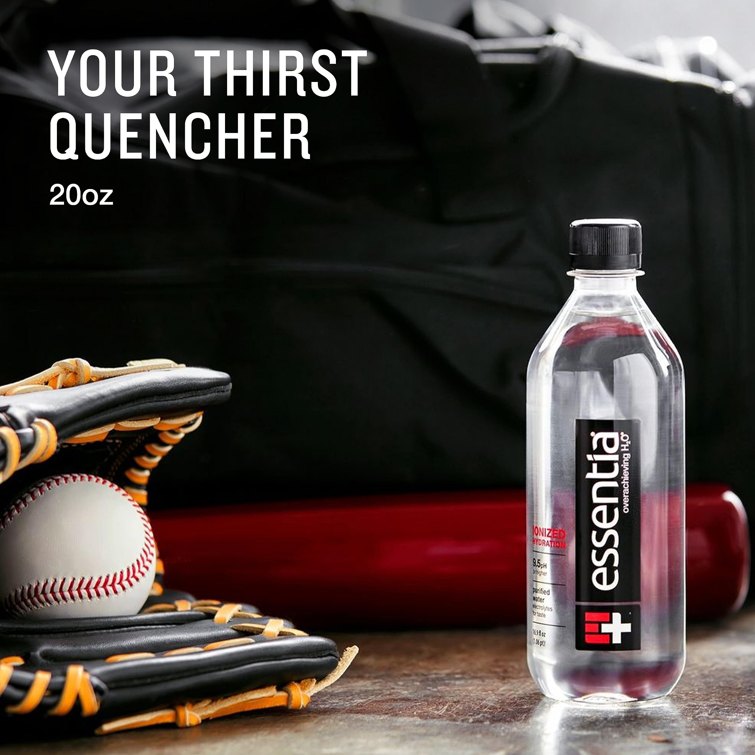Essentia Alkaline Water - Ionized, 99.9% Pure, Electrolyte-Infused, pH 9.5+ for Smooth Taste, 20 Fl Oz (24-Pack) | Hydration for Fitness, Wellness & Daily Refreshment