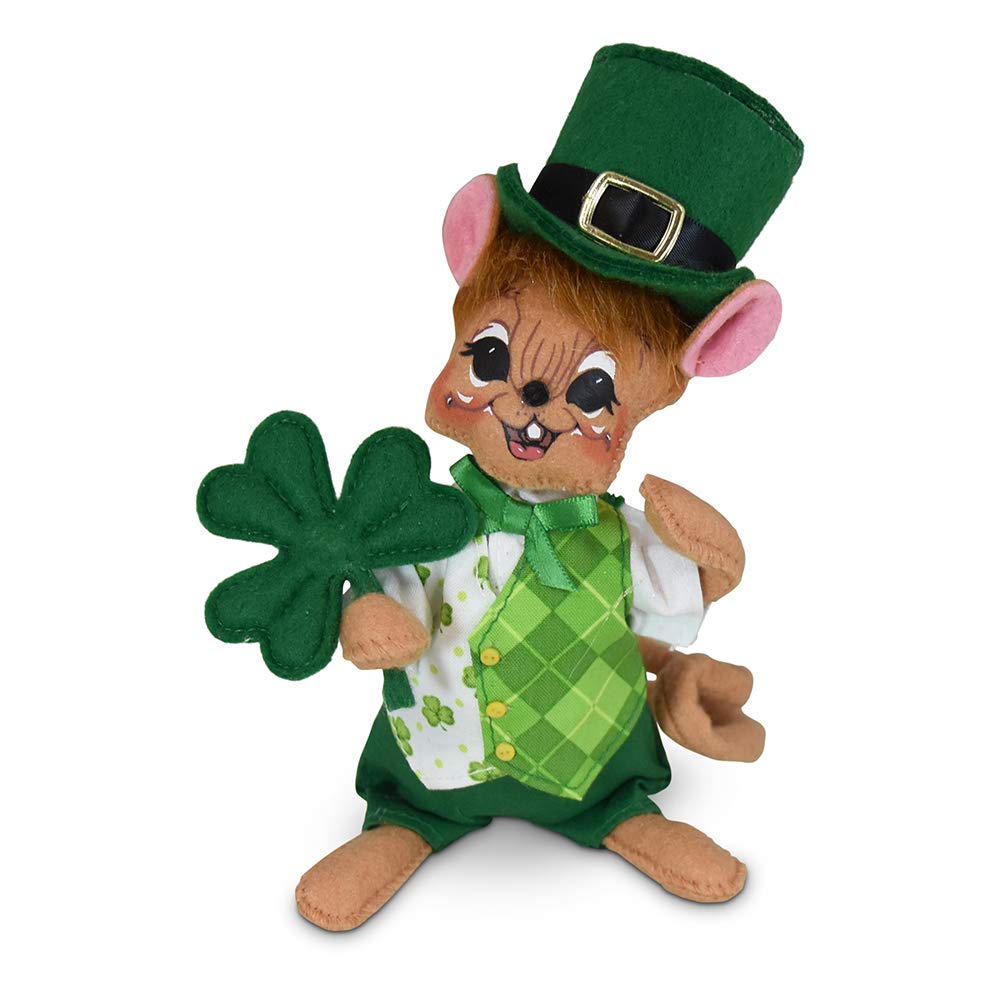 Annalee 6 Inch Irish Boy Mouse St. Patrick's Day Plush Toy - Perfect for Home Decor, Gift Giving & Holiday Celebrations
