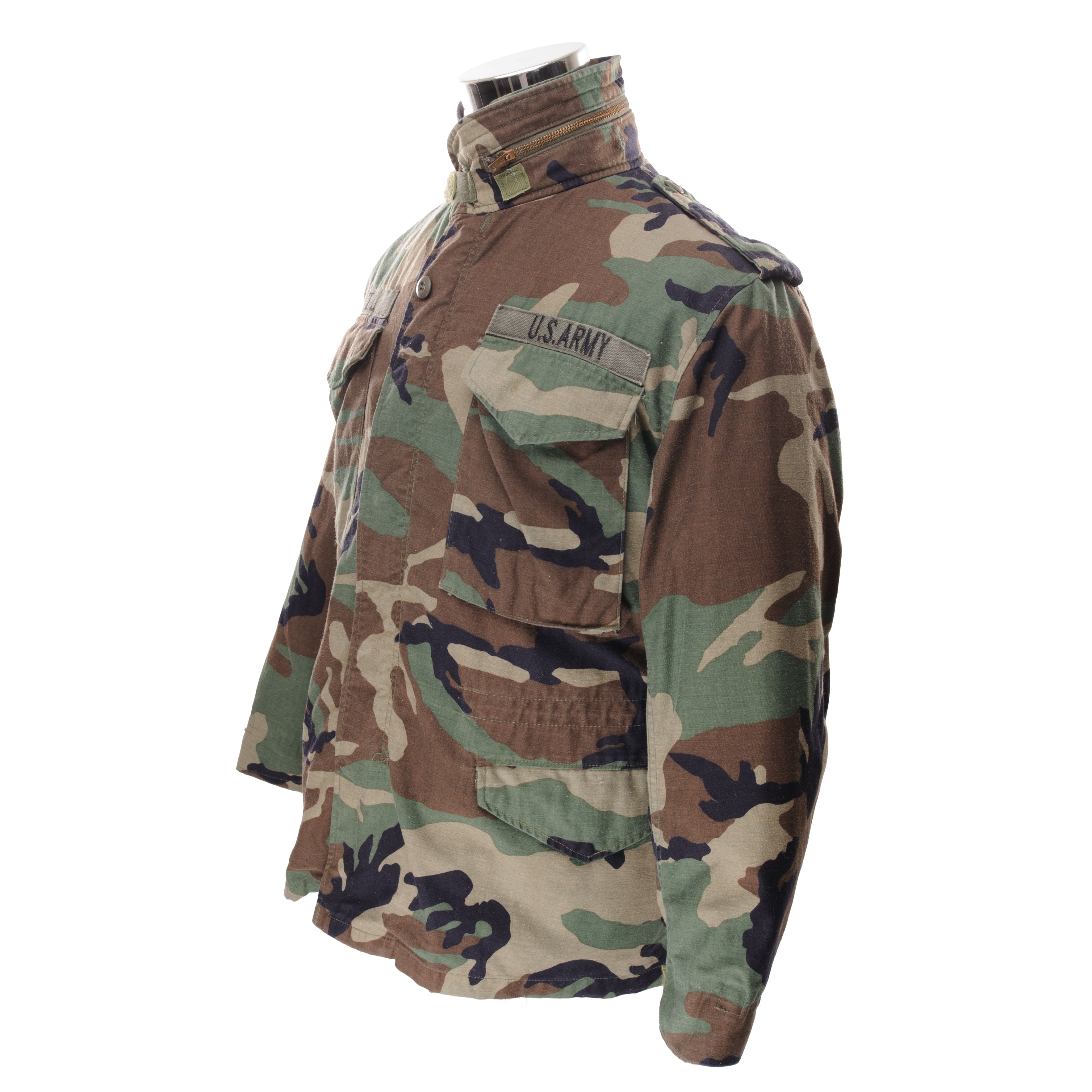 Vintage US Army M-1965 M65 Woodland Camo Field Jacket - 1985 Era Military Surplus - Small Short Size - Perfect for Outdoor Adventures & Military Collectors