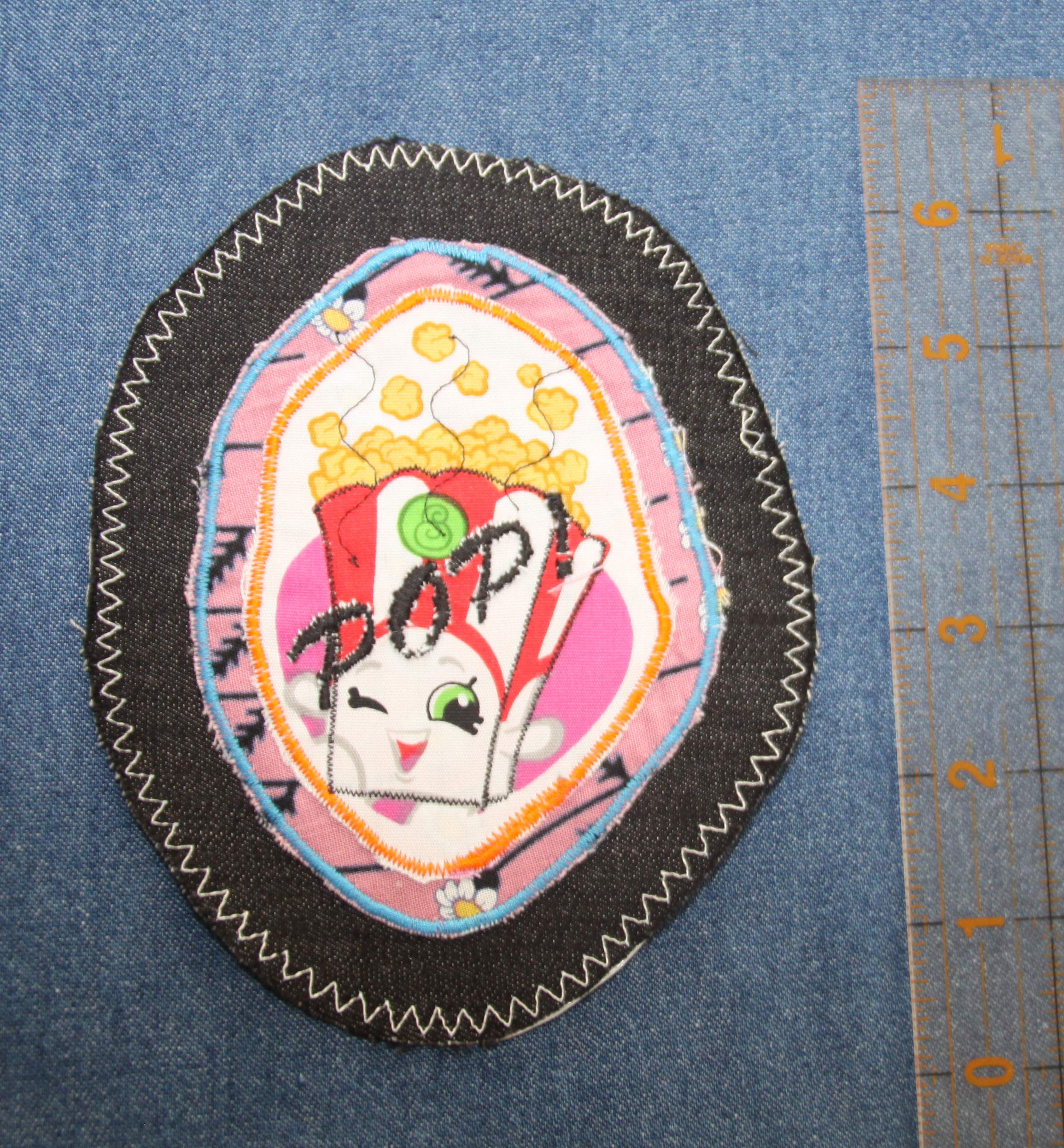 Popcorn Iron On Patch - Fun & Unique Applique for DIY Clothing & Accessories - Perfect for Jackets, Bags, Hats & Costume Design - Fast Shipping Today