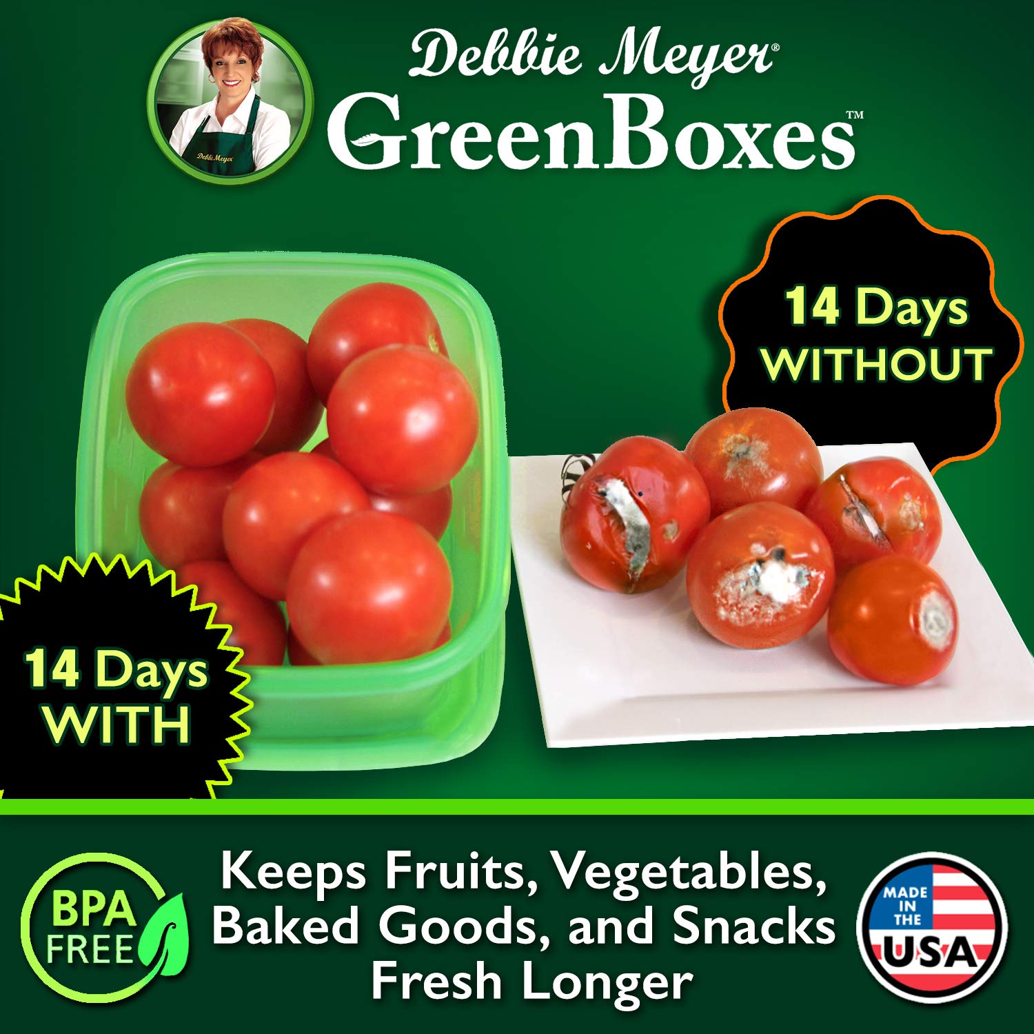 Debbie Meyer GreenBoxes 32-Piece Set - BPA-Free Food Storage for Freshness | Kitchen & Pantry Organization