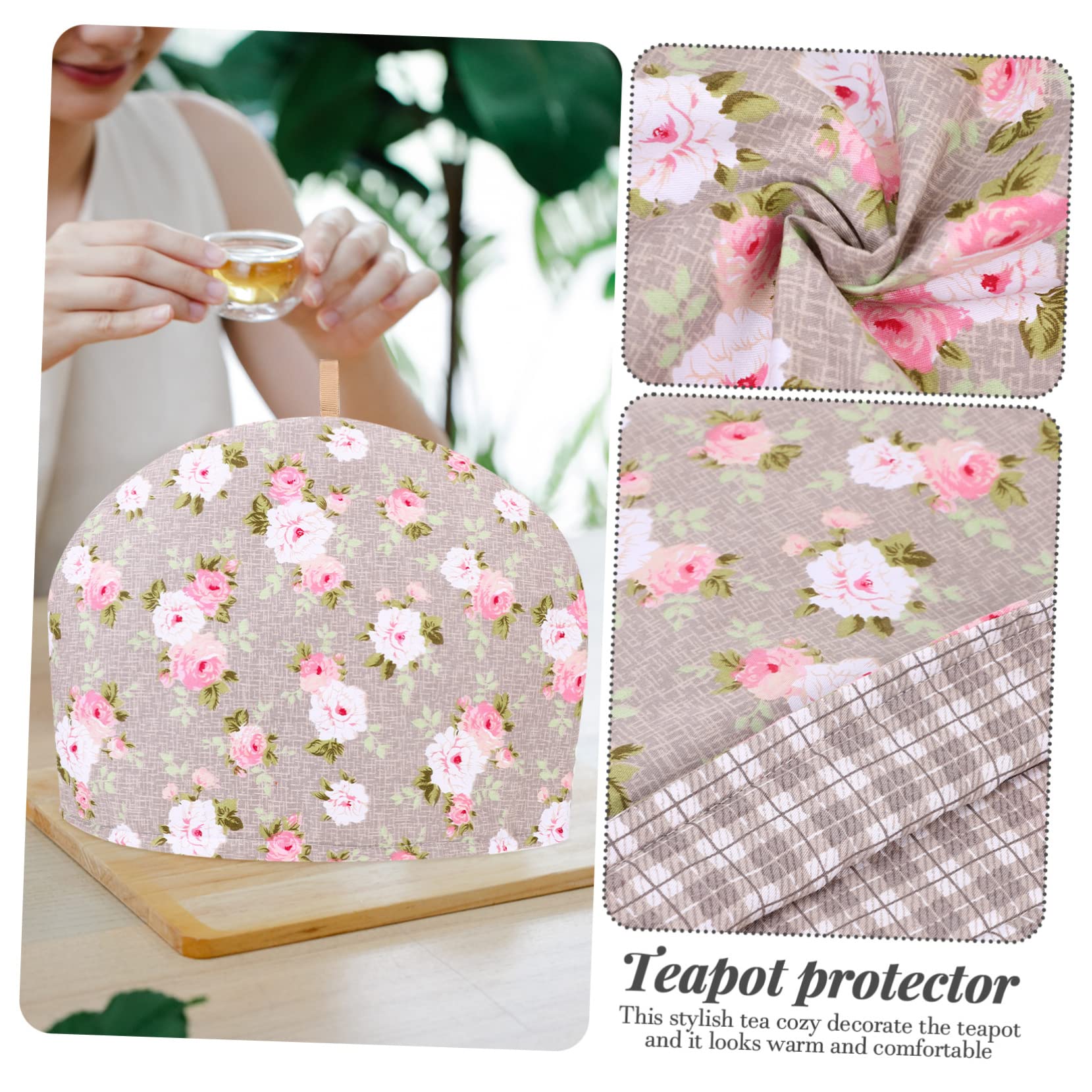 Zerodeko Floral Tea Pot Cover - Insulated Tea Cozy for Teapots, Kettle Warmer & Dustproof Cover - Thick Cotton Teapot Cozy for Home, Kitchen & Tea Parties - Perfect Gift for Tea Lovers