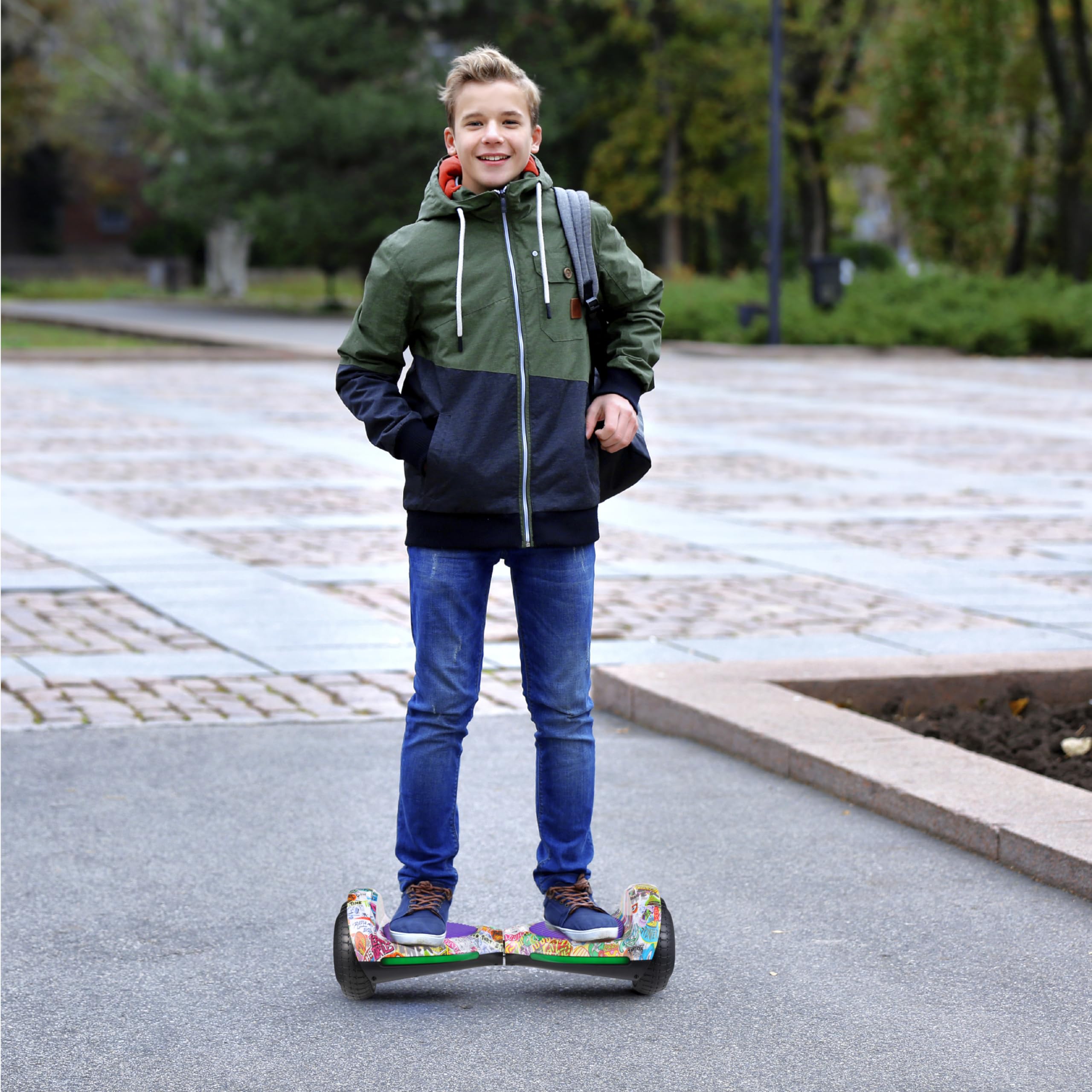 Self-Balancing Hoverboard Scooter with LED Light Up Wheels - 6.5