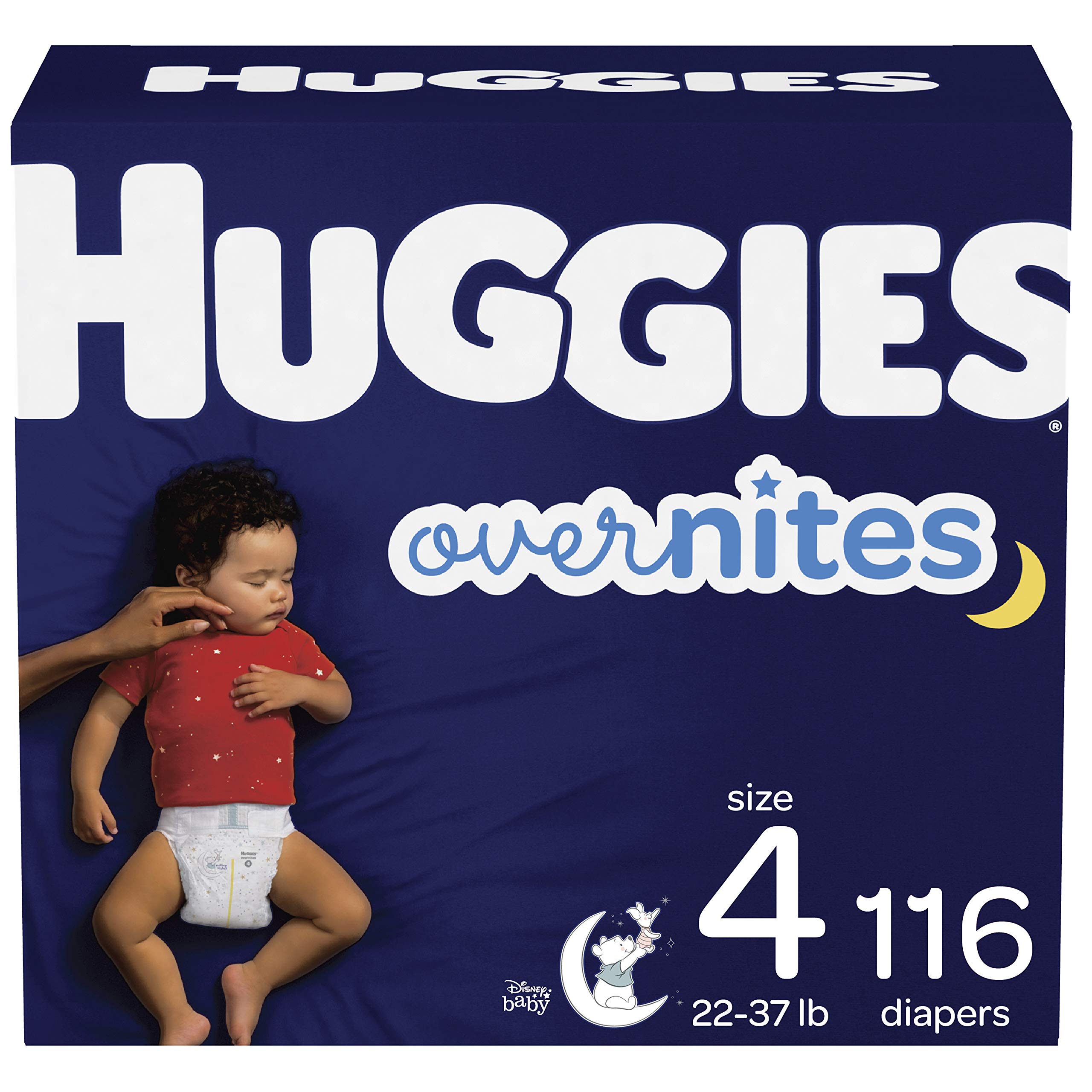 Huggies Overnites Nighttime Baby Diapers Size 4 (116 Count) & Snug & Dry Disposable Diapers Size 4 (148 Count) - Premium Overnight Protection for Babies - Perfect for Nighttime Use and Daytime Comfort
