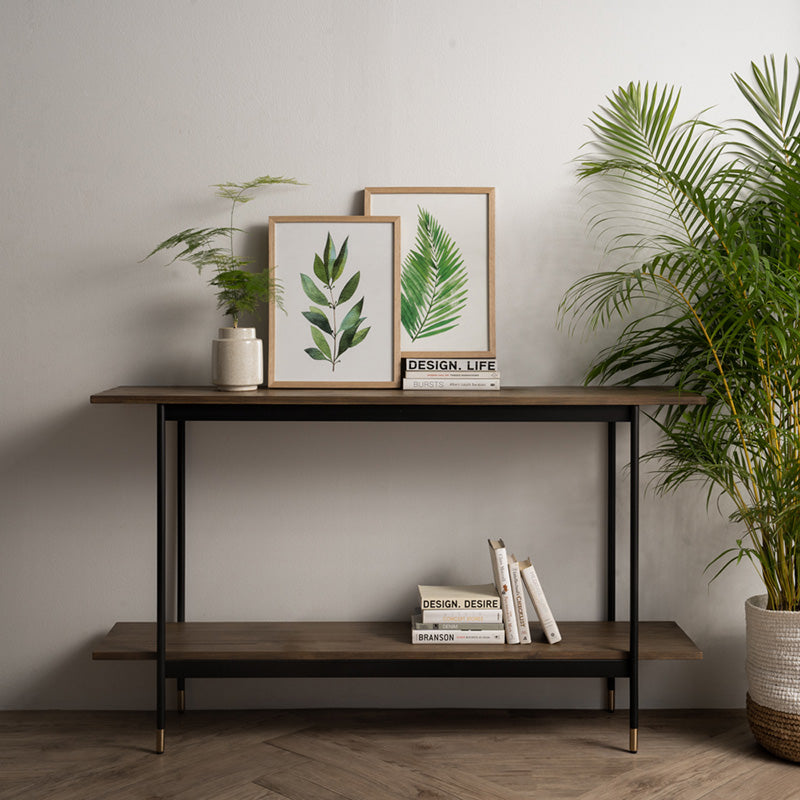 **Hamilton Solid Acacia Wood Console Table 140cm - Toffee Finish, Entryway & Hallway Decor, Farmhouse Style Living Room Furniture**