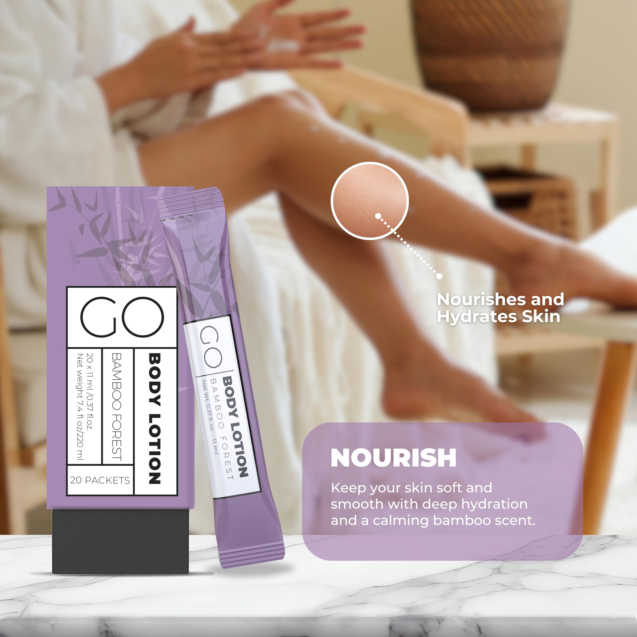 **GO Essentials Travel Lotion Packets – Single Use Moisturizing Body & Hand Lotion for Dry Skin – Travel Size Toiletries & Bulk Lotion Packets – Perfect for Women’s Gift Sets, Homeless Donations, Airplane Travel & On-the-Go Hydration**