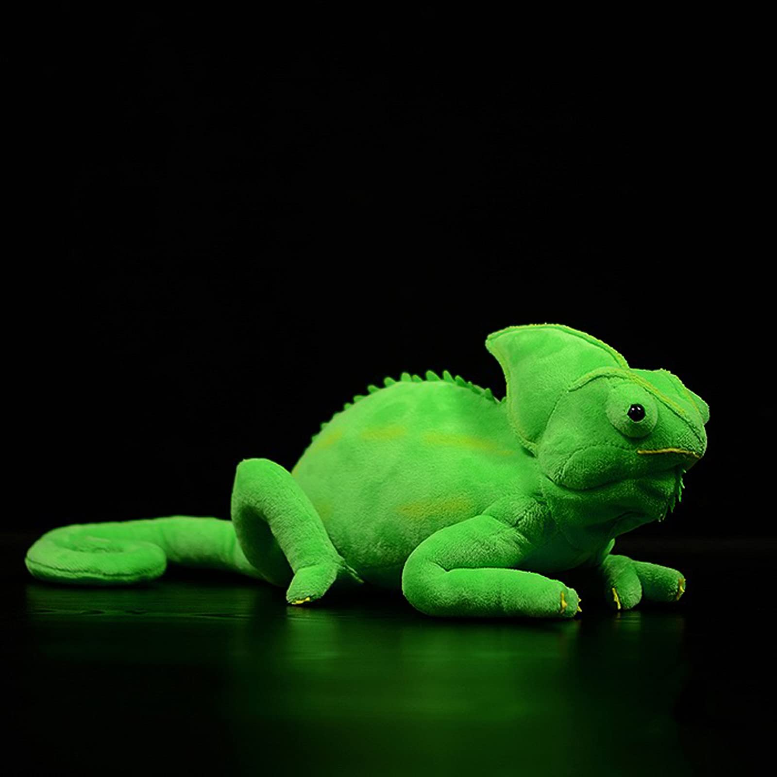 Realistic 15 Inch Green Chameleon Stuffed Animal Plush Toy - Soft & Cuddly Reptile Stuffed Animal for Kids, Perfect Gift for Birthdays & Nursery Decor