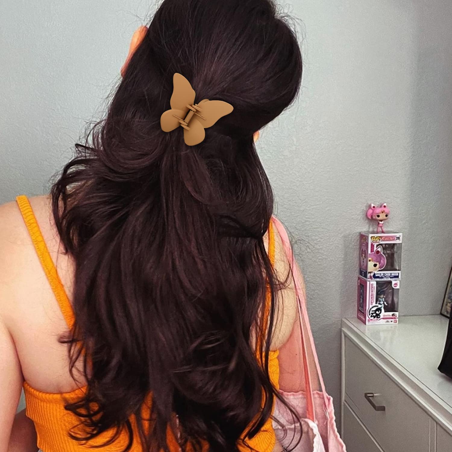 Butterfly Hair Clips for Women - 4PCS Cute Claw Clips for Thin Hair (2.6 Inch) - Non-Slip Hair Accessories for Ponytail, Bun & Updo Hairstyles