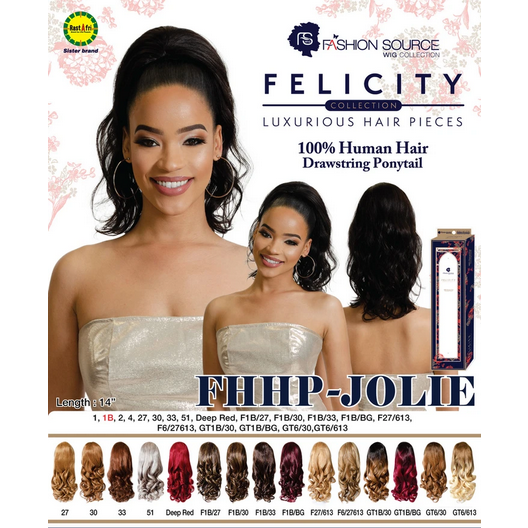FELICITY COLLECTION Human Hair Drawstring Ponytail Extension #F1B 30 - Natural Look for Everyday Wear & Special Occasions