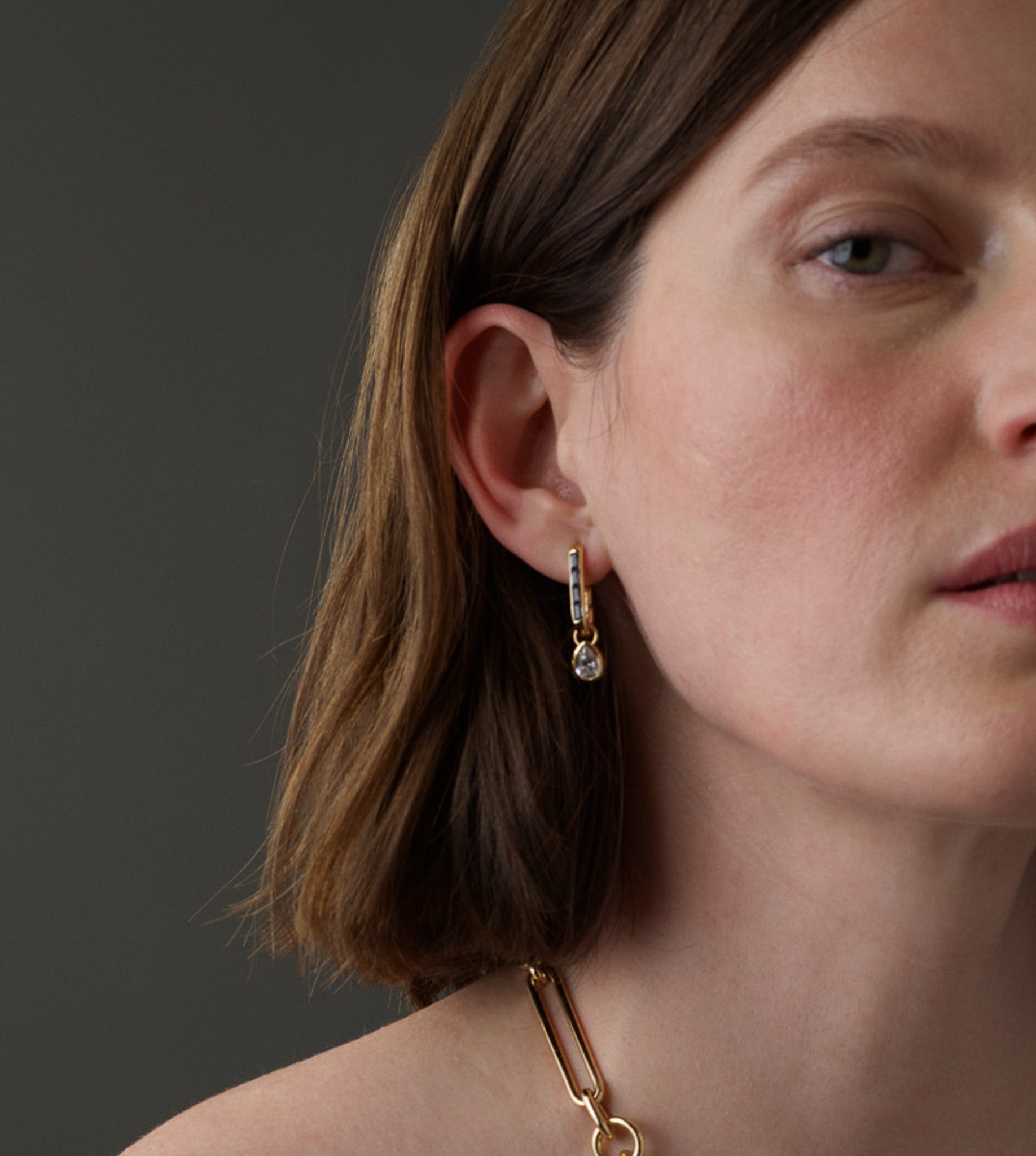 Baguette Earrings with London Blue Topaz – Elegant Dangle Earrings for Women, Perfect for Parties, Weddings & Evening Events