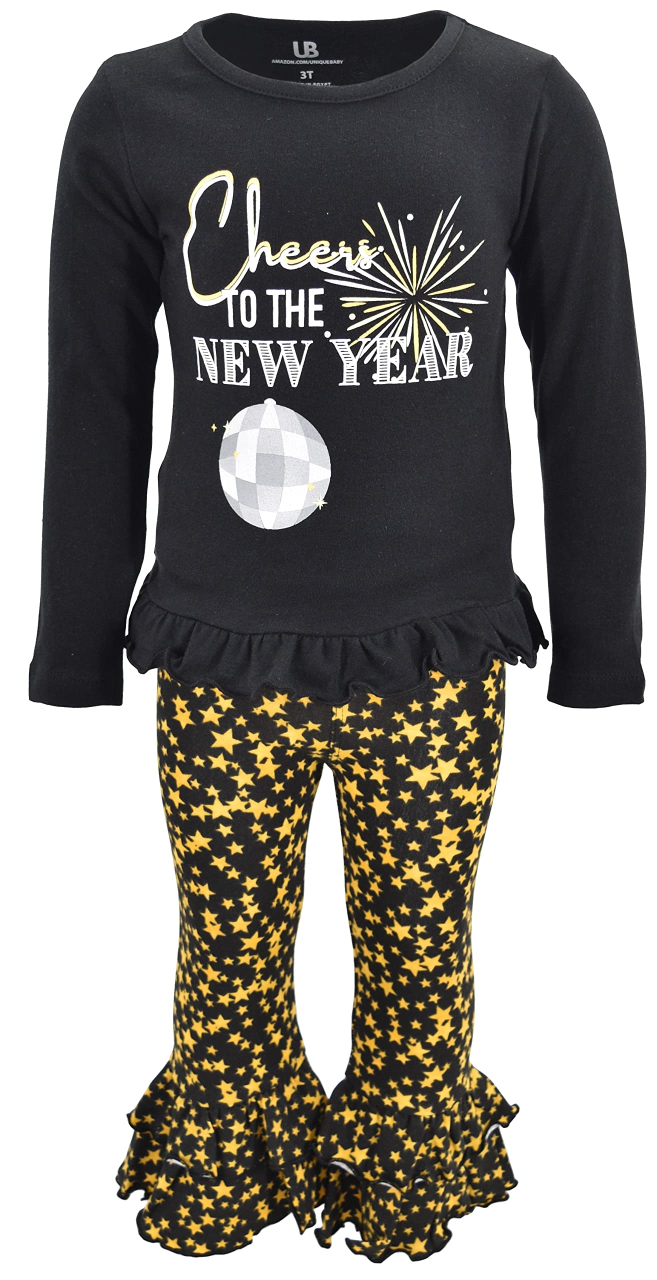 Unique 2-Piece Baby Girl Outfit - Ruffle Leggings & Long Sleeve Shirt for Toddlers | Playtime & Photo Shoots