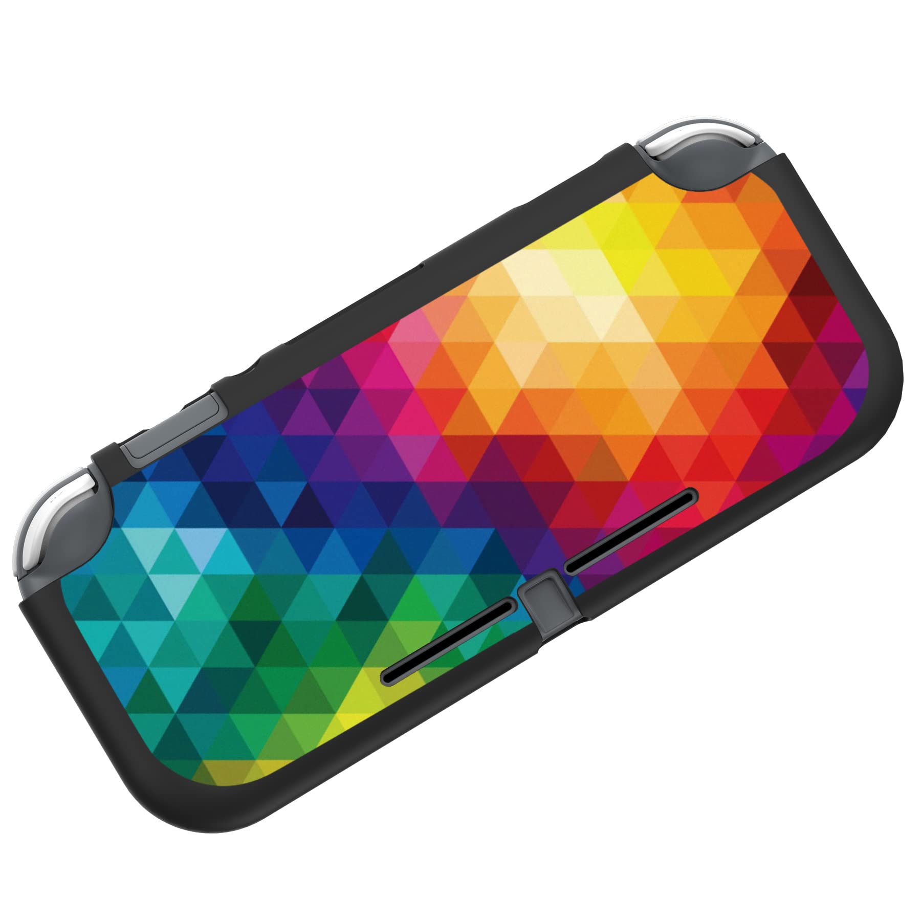PlayVital Colorful Triangle Custom Protective Case for Nintendo Switch Lite - Soft TPU Slim Cover with Shock Absorption | Perfect for Gaming, Travel & Everyday Protection