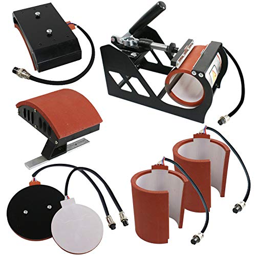 ZENY 12x15 Inch 6-in-1 Heat Press Machine Combo Kit - Swing Away T-Shirt, Plate & Mug Sublimation Transfer for DIY Crafts & Small Business