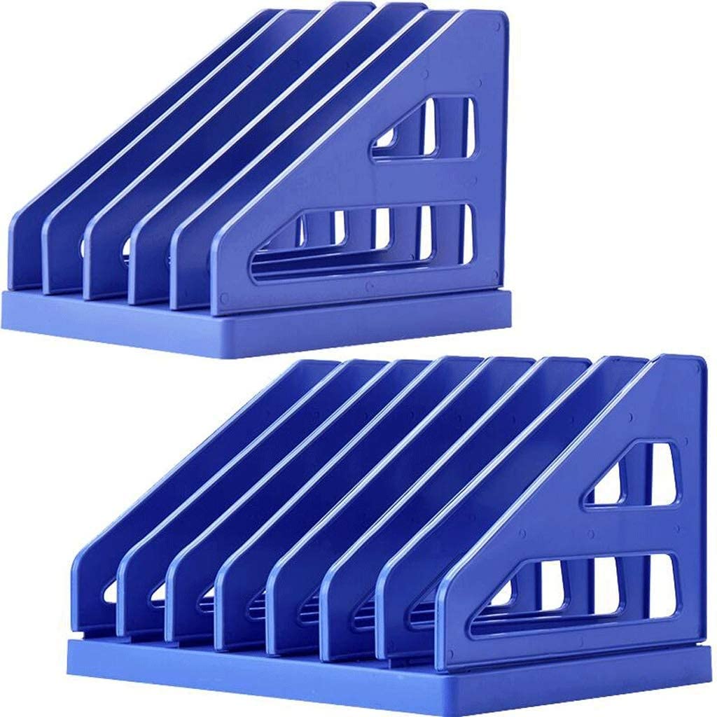 Plastic Bookends for Bookshelves - Desktop Organizer for Books, Magazines & Documents - 19.8x24.19cm - Perfect for Office, Home & School Organization