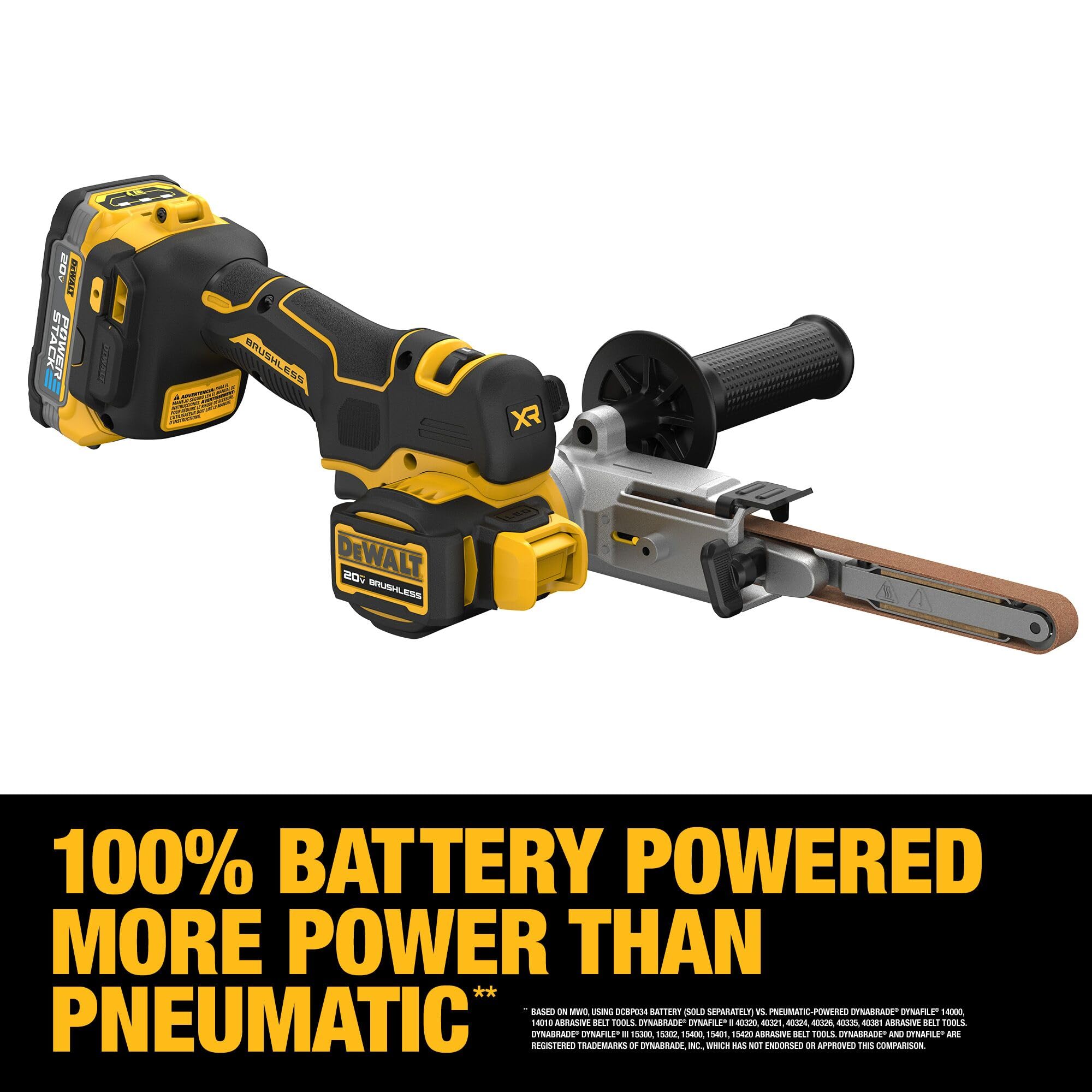 DEWALT 20V MAX XTREME Cordless Bandfile Belt Sander Kit with Battery & Charger (DCM200E1) - Professional Woodworking & Metal Sanding Power Tool for DIY Projects & Home Renovations