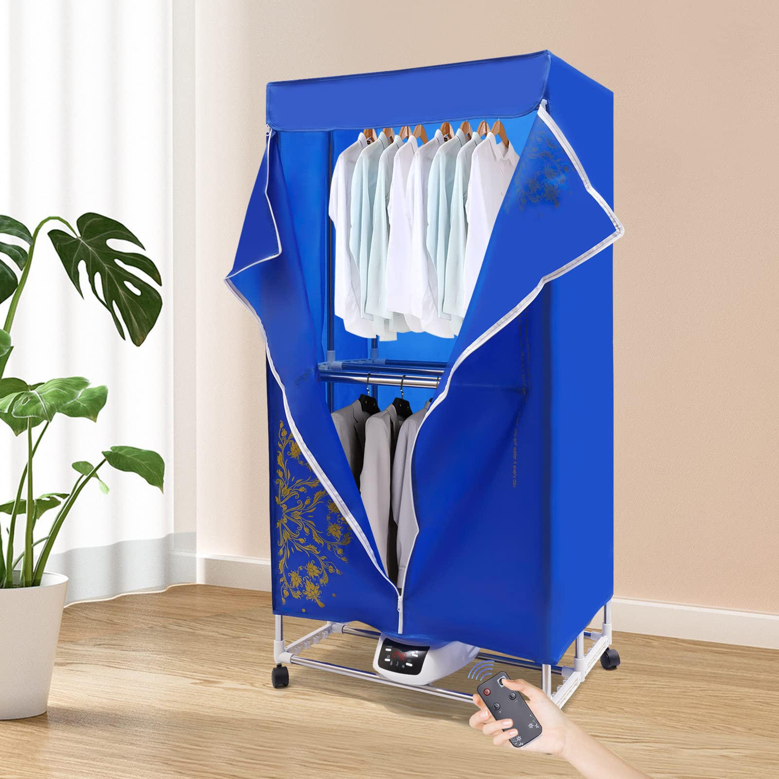 Portable Electric Clothes Dryer - Compact Travel Mini Dryer with Adjustable Temperature (60-70°F) for Apartments, Dorms & Homes | Fast Drying for Laundry, Travel & Small Spaces
