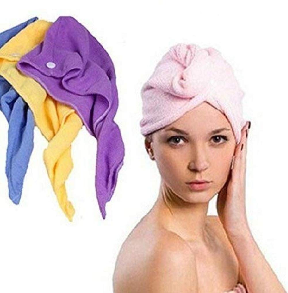 Naivete Women's Microfiber Hair Towel Wrap - Quick Dry Hair Turban Cap for Shower & Swimming - Soft Absorbent Hair Care Accessory for Wet Hair After Bath, Pool or Beach