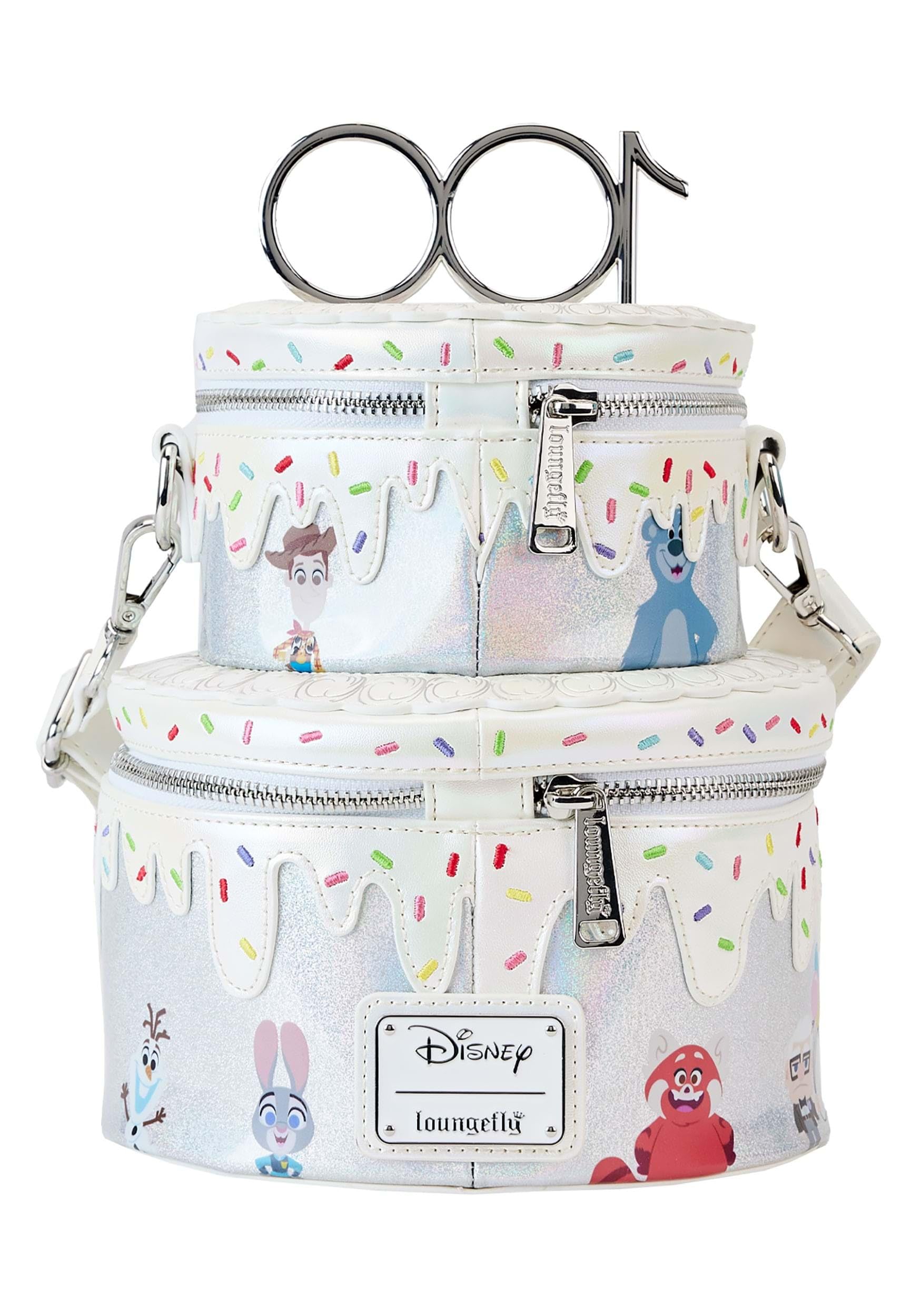 Loungefly Disney 100th Anniversary Celebration Cake Crossbody Bag - Official Disney Collectible Purse for Women | Perfect for Theme Parks, Cosplay & Everyday Use