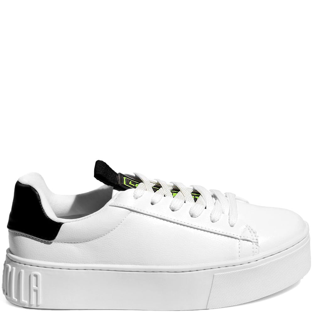 Women's Lace Up Flatform Sneakers - Comfortable Platform Shoes with Rubber Sole for Walking, Running & Casual Outfits