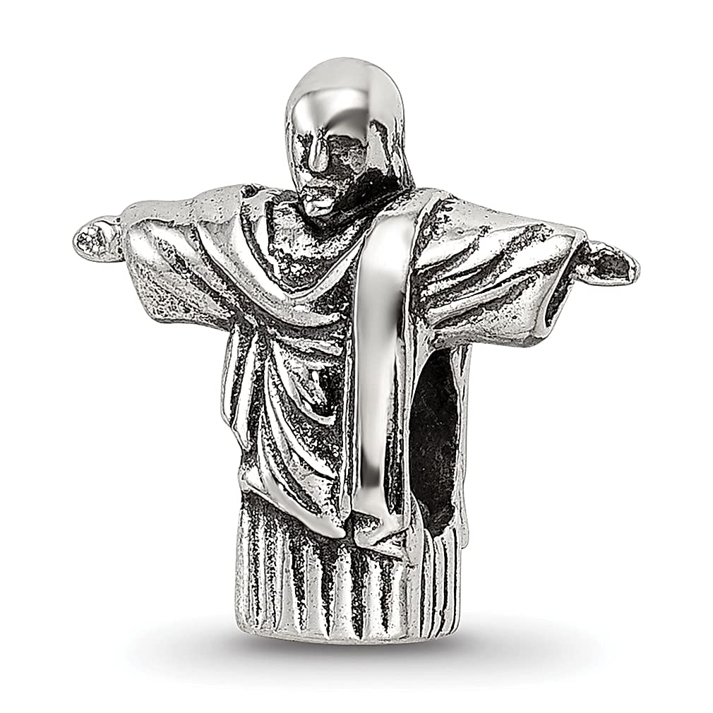 925 Sterling Silver Christ The Redeemer Charm Bead for Bracelet - Religious Travel Jewelry for Women - Perfect Gift for Her - Ideal for Daily Wear, Special Occasions & Spiritual Protection