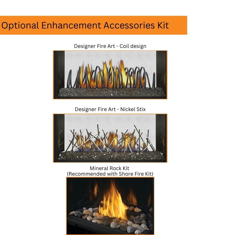 Napoleon Ascent Multi-Sided See-Through Direct Vent Gas Fireplace - BHD4 Model | Perfect for Living Rooms, Patios & Modern Home Decor