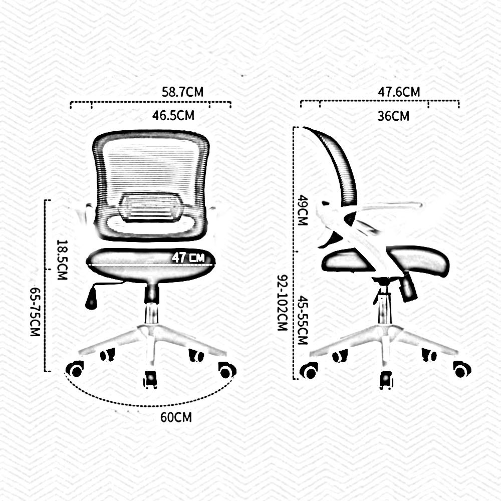 Ergonomic Office Chair with Adjustable Armrests & Rocking Function - Modern Executive Computer Desk Chair for Home & Office Use (Gray) - Perfect for Long Work Hours, Gaming & Remote Work