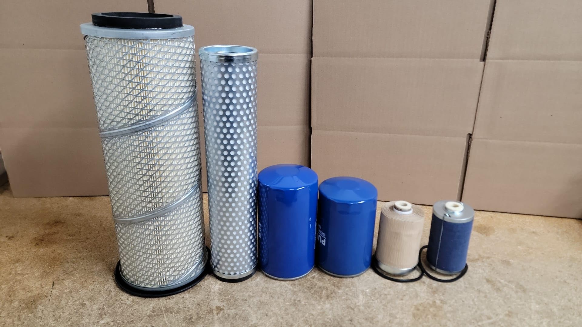 FARMTRAC 6-Piece Tractor Filter Kit - Compatible with FT35, FT45, FT60, FT70 Models | Air, Oil & Fuel Filters for Farm Equipment Maintenance