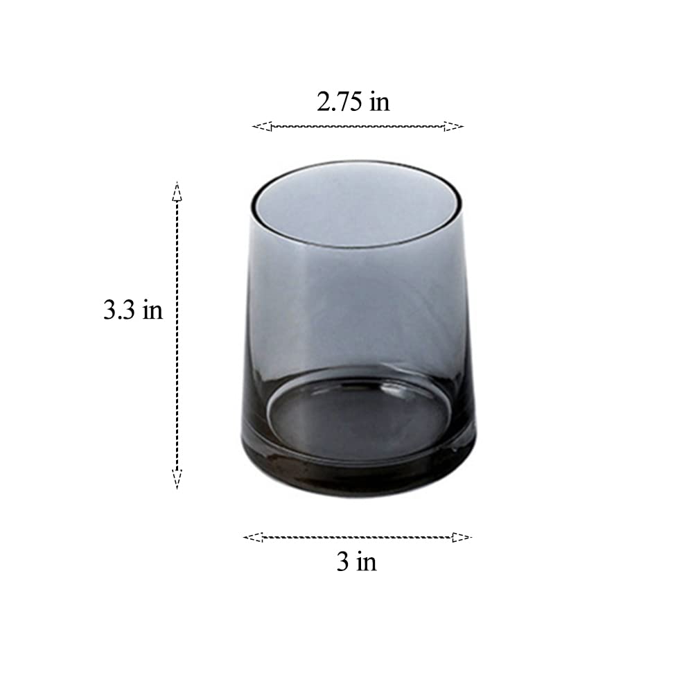 Premium Whiskey Rocks Glass Set of 4 - 8.6 Oz Grey Tumbler Cups for Cocktails, Whiskey, Iced Coffee & Wine | Durable Drinking Glasses for Home Bar, Office & Gifts | Perfect for Men's Birthday, Anniversary & Housewarming Presents
