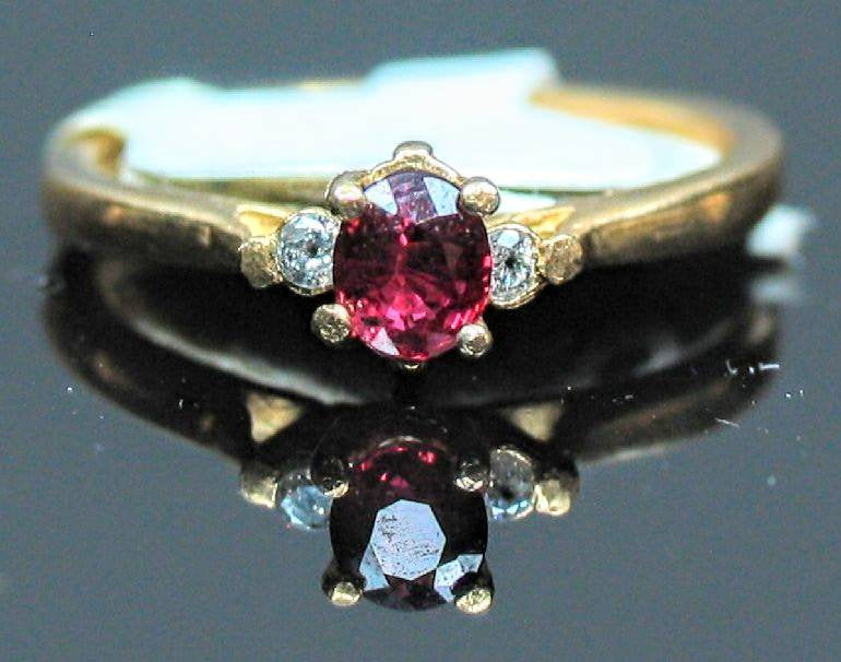 14K Solid Gold Natural Ruby or Blue Sapphire Ring with Diamond Accents - VS Clarity, Size 5-8, Fine Jewelry for Women - Perfect for Engagement, Anniversary & Special Occasion Gifts