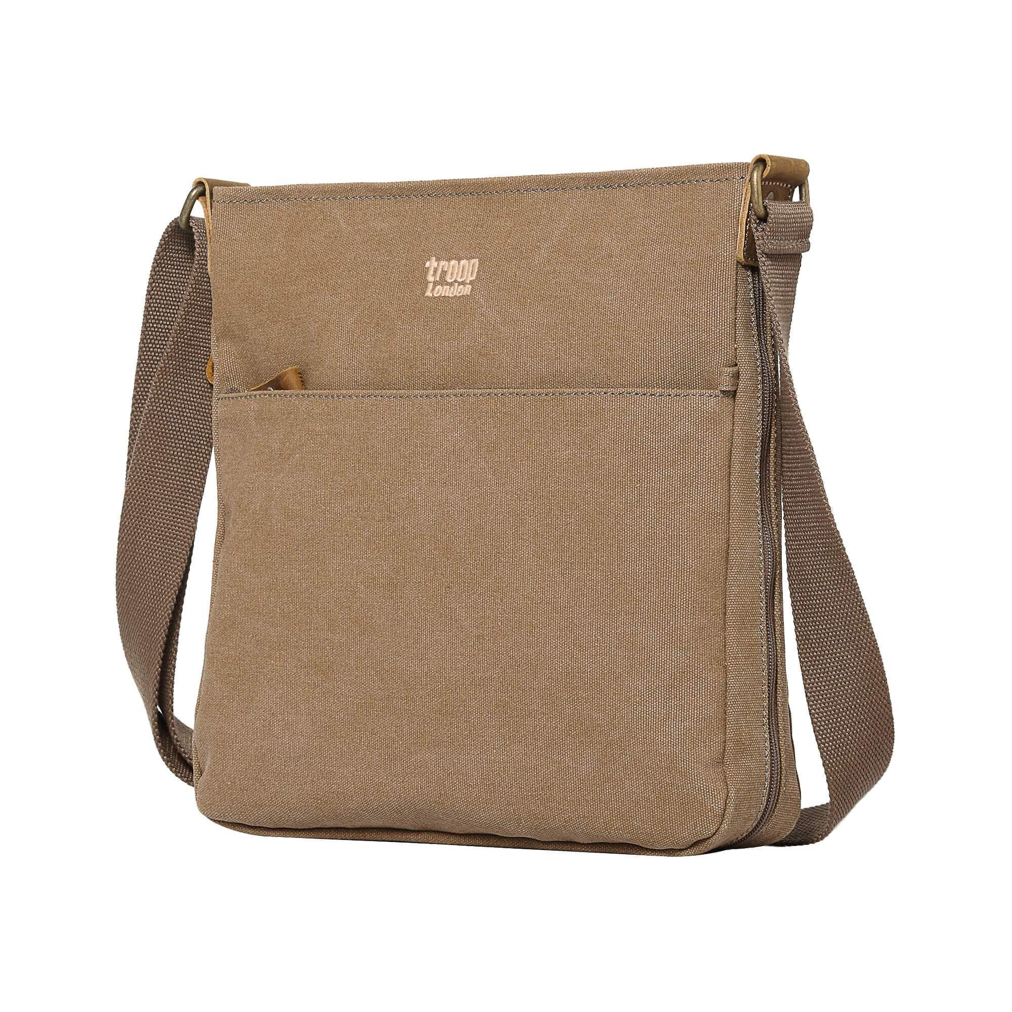 TRP0236 Troop London Classic Canvas Crossbody Bag - Stylish & Durable for Travel, Work & Everyday Use