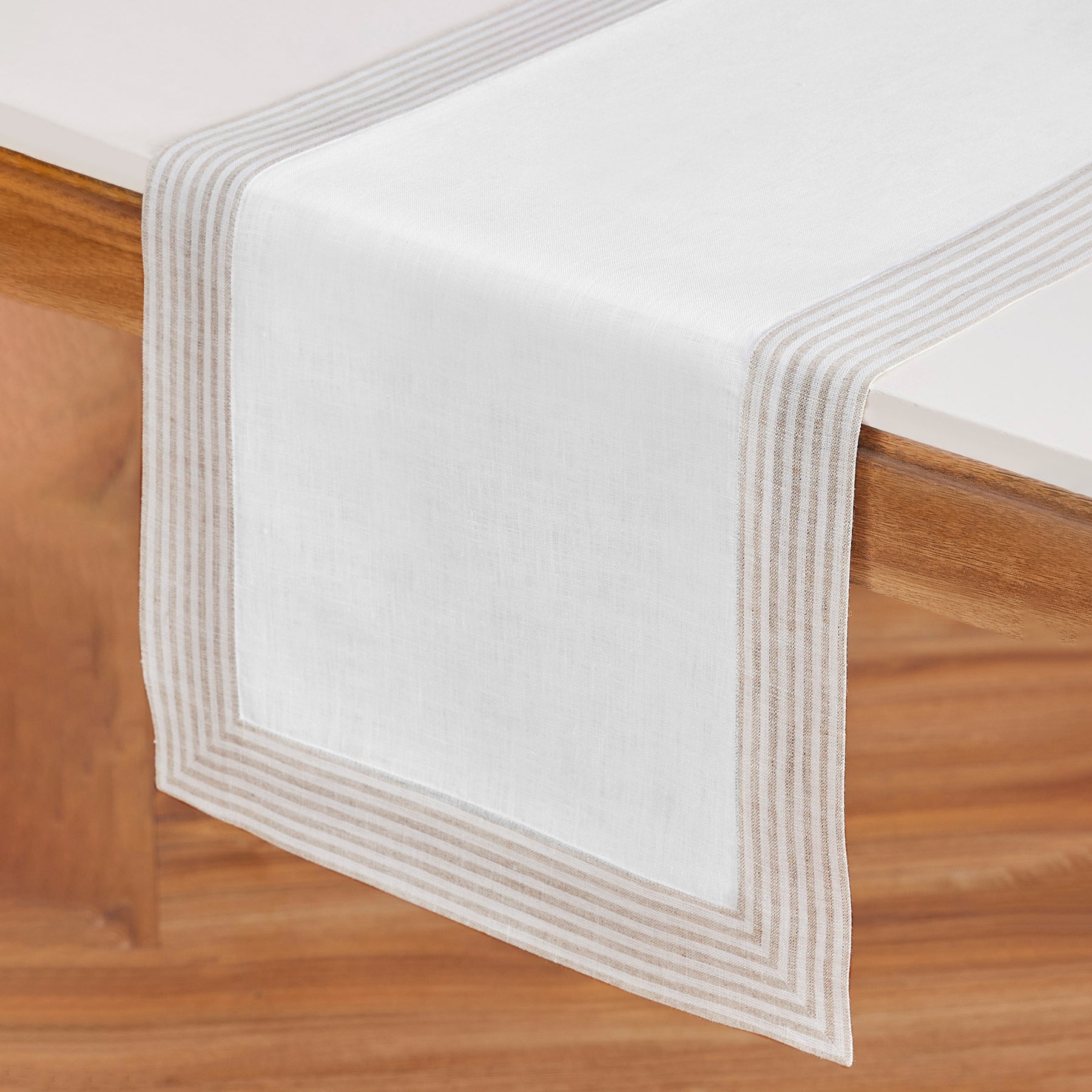 Lucca Table Runner - Elegant Linen Dining Table Decor for Weddings, Holidays & Home Decor | Perfect for Farmhouse, Rustic & Modern Settings