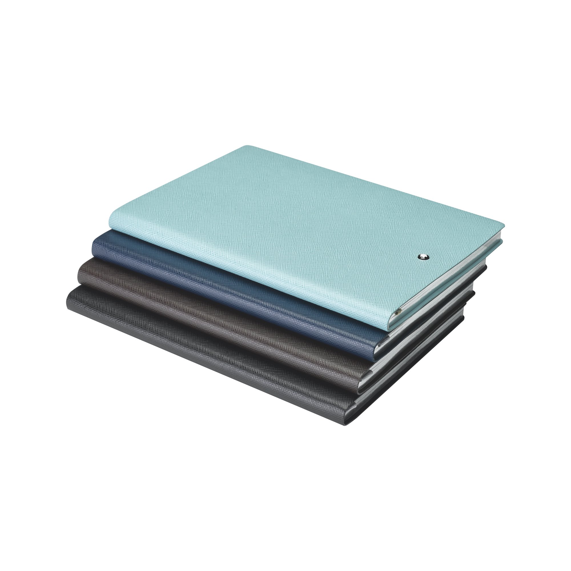 Montblanc Indigo Squared #146 Leather Notebook – Elegant Journal with Quadrille Pages, 5.9 x 8.2 inches – Premium Writing Notebook for Business, Journaling & Gift Giving