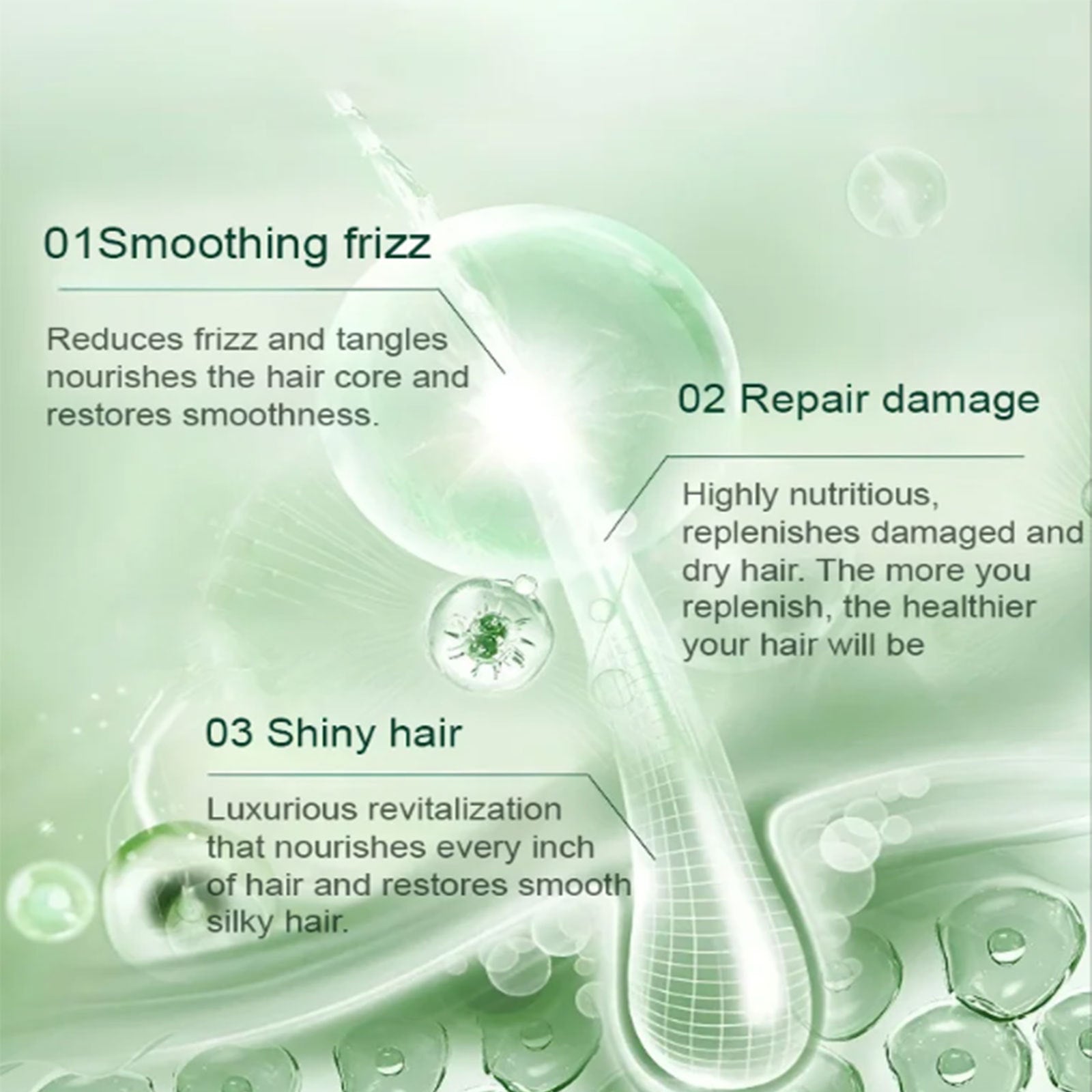 Hair Repair Cream for Smooth & Frizz-Free Hair - Hydrating Treatment for Damaged Hair - Perfect for Daily Use & Styling