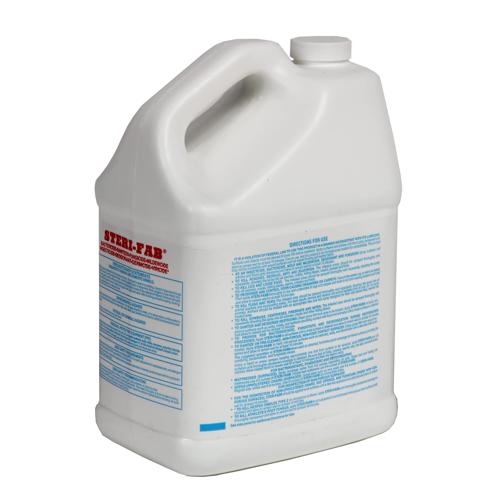 Steri-Fab Bed Bug & Dust Mite Killer Spray - 4 Gallon Professional Insecticide Treatment for Mattresses, Furniture & Home Protection | Eliminates Bed Bugs, Fleas, Ticks & Allergens | Safe for Homes, Hotels & Commercial Use